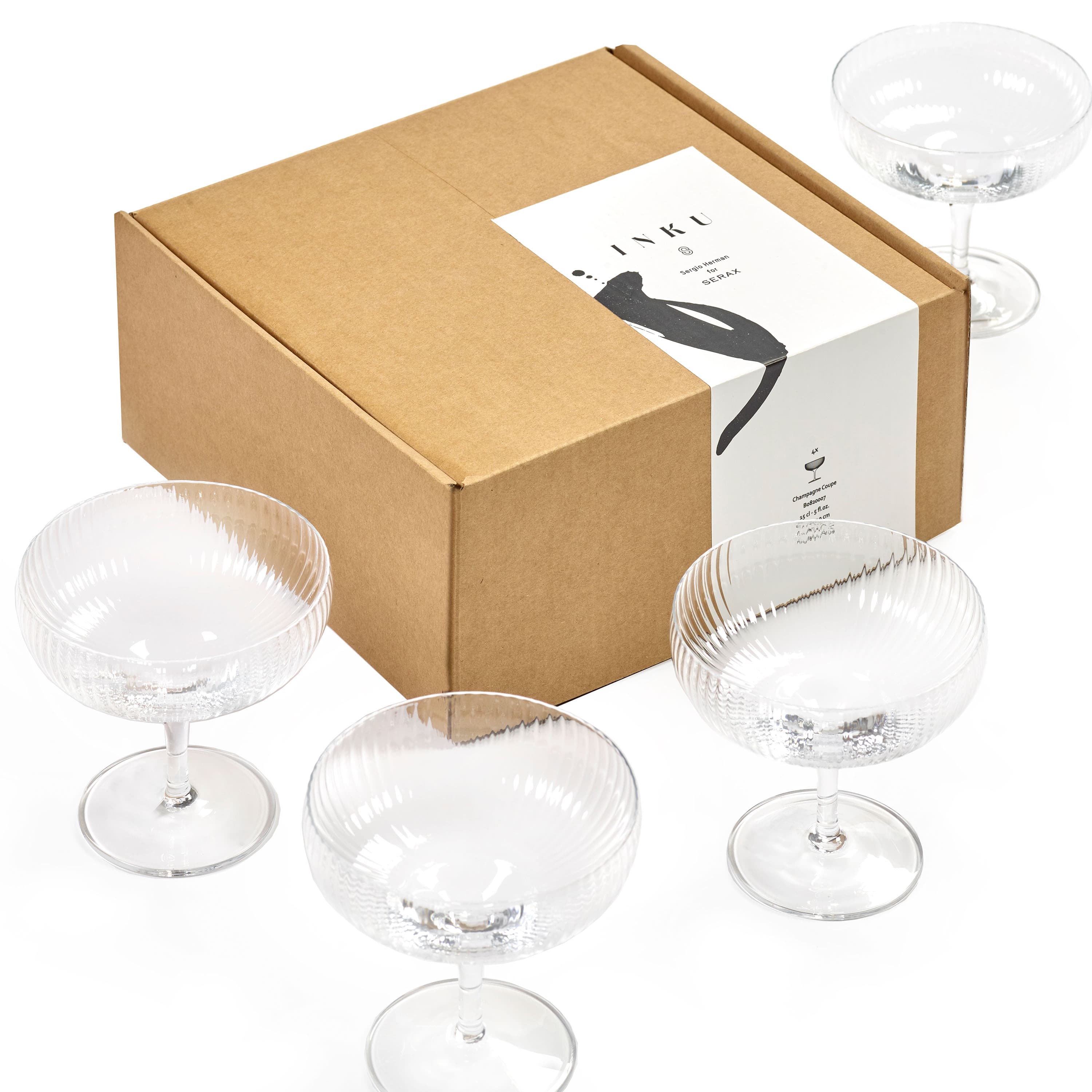 Inku Coupelasi Transparent 4-pakkaus