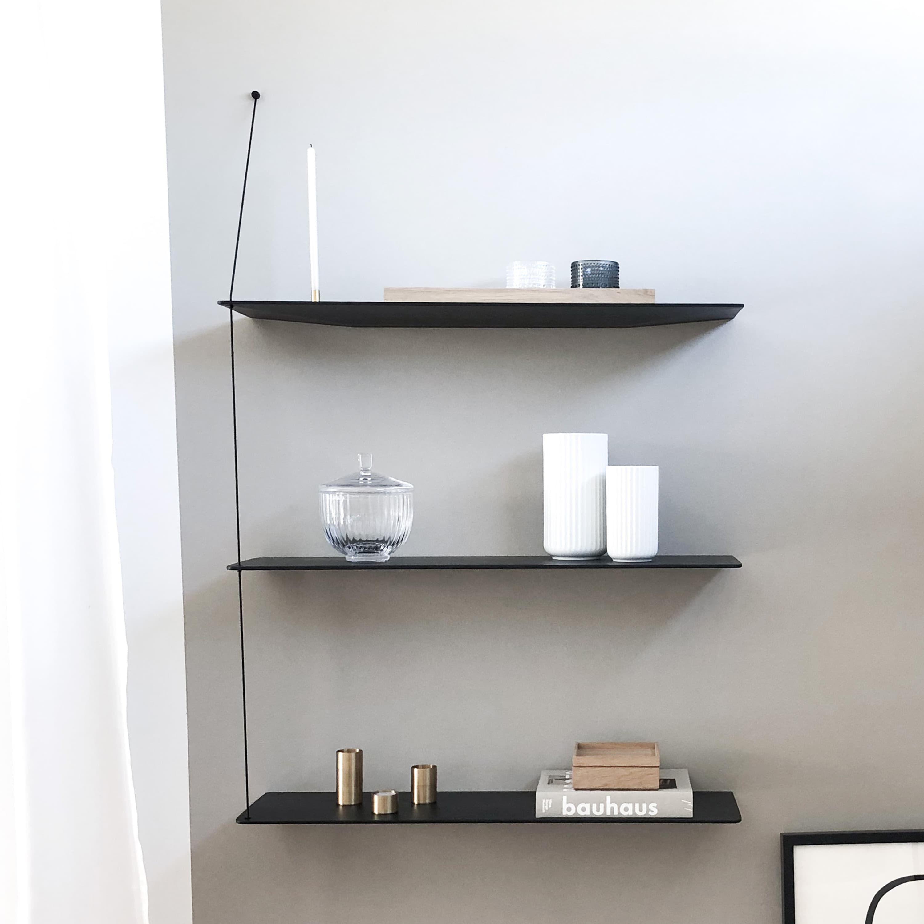 Stedge Extra Hyllytaso Musta 60cm