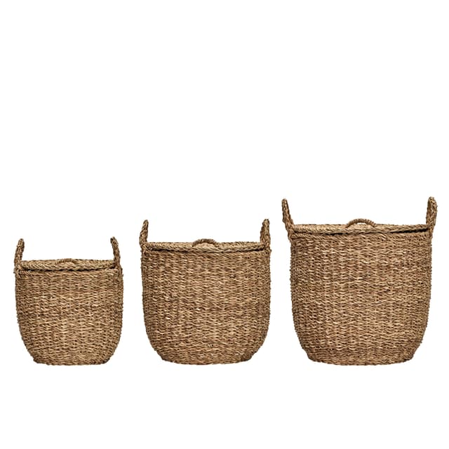 Round Säilytyskori Nature 3‑pack