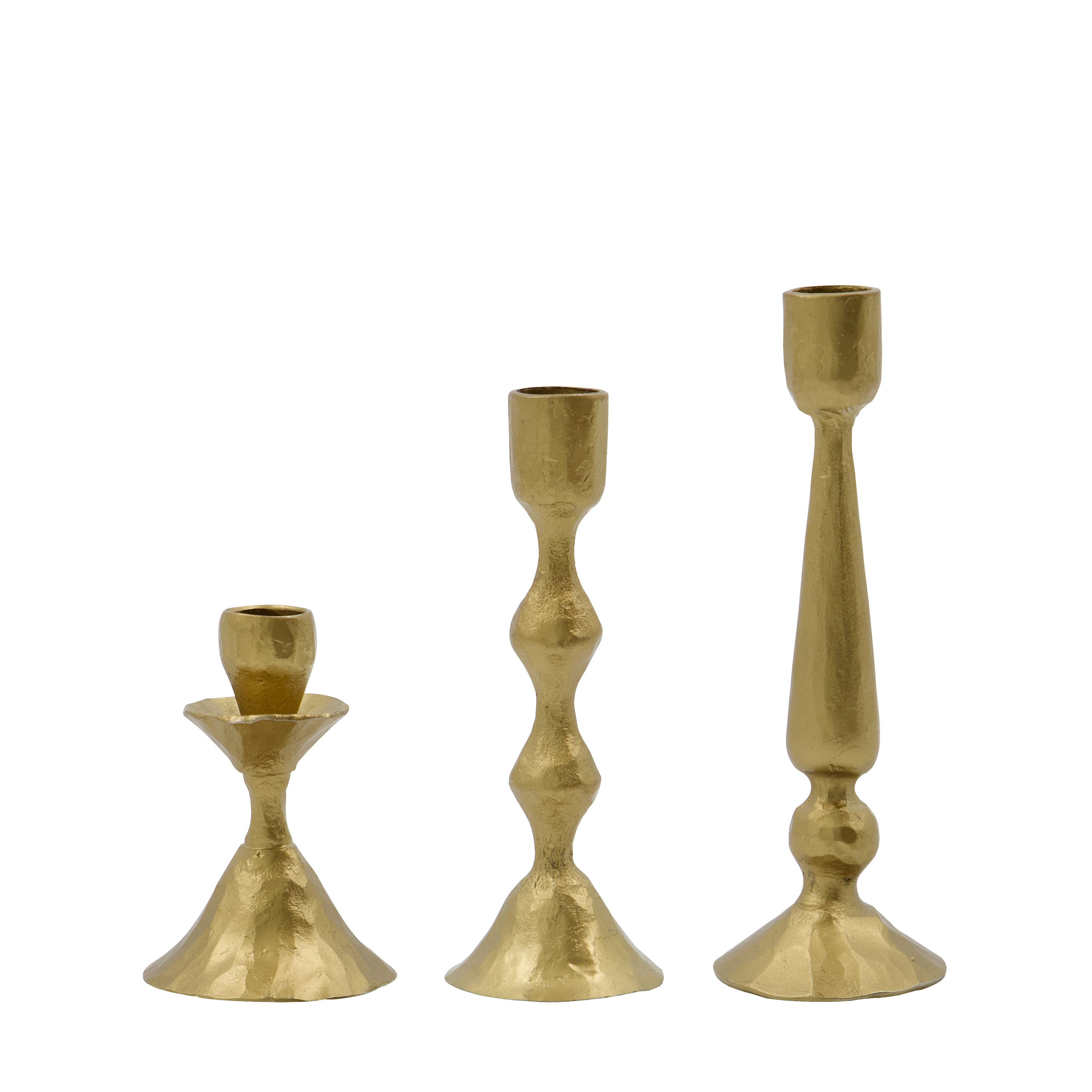 Castle Kynttilänjalka Antique brass 3-pack