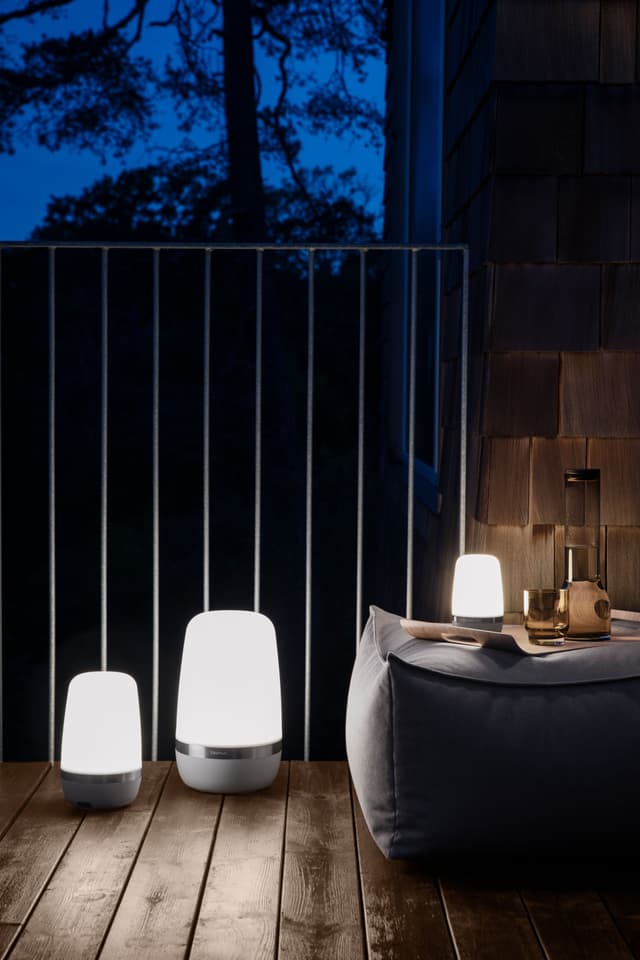 Spirit LED Kannettava pöytävalaisin Warm Gray Small