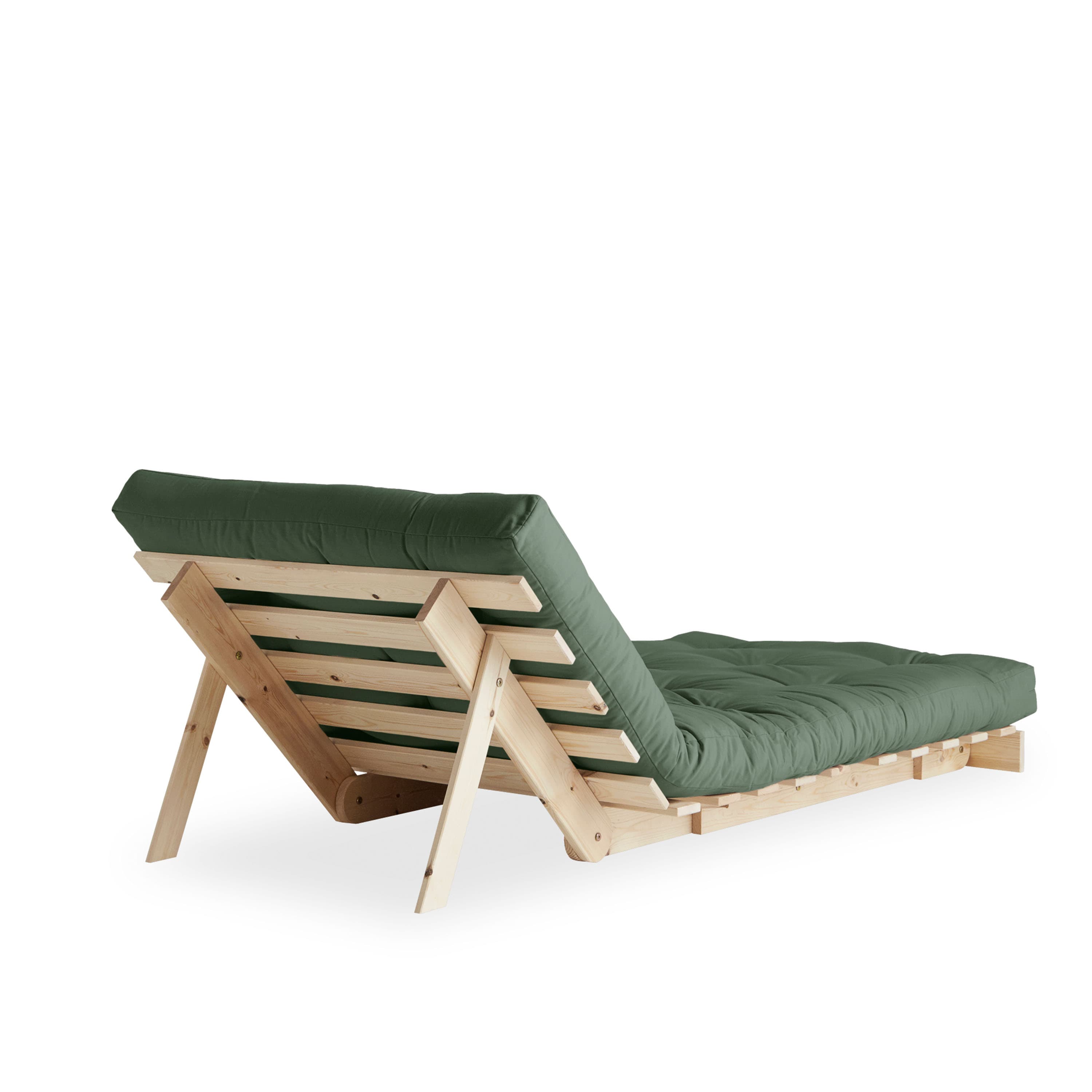 Roots Nojatuoli Luonnollinen/Olive Green 90 cm