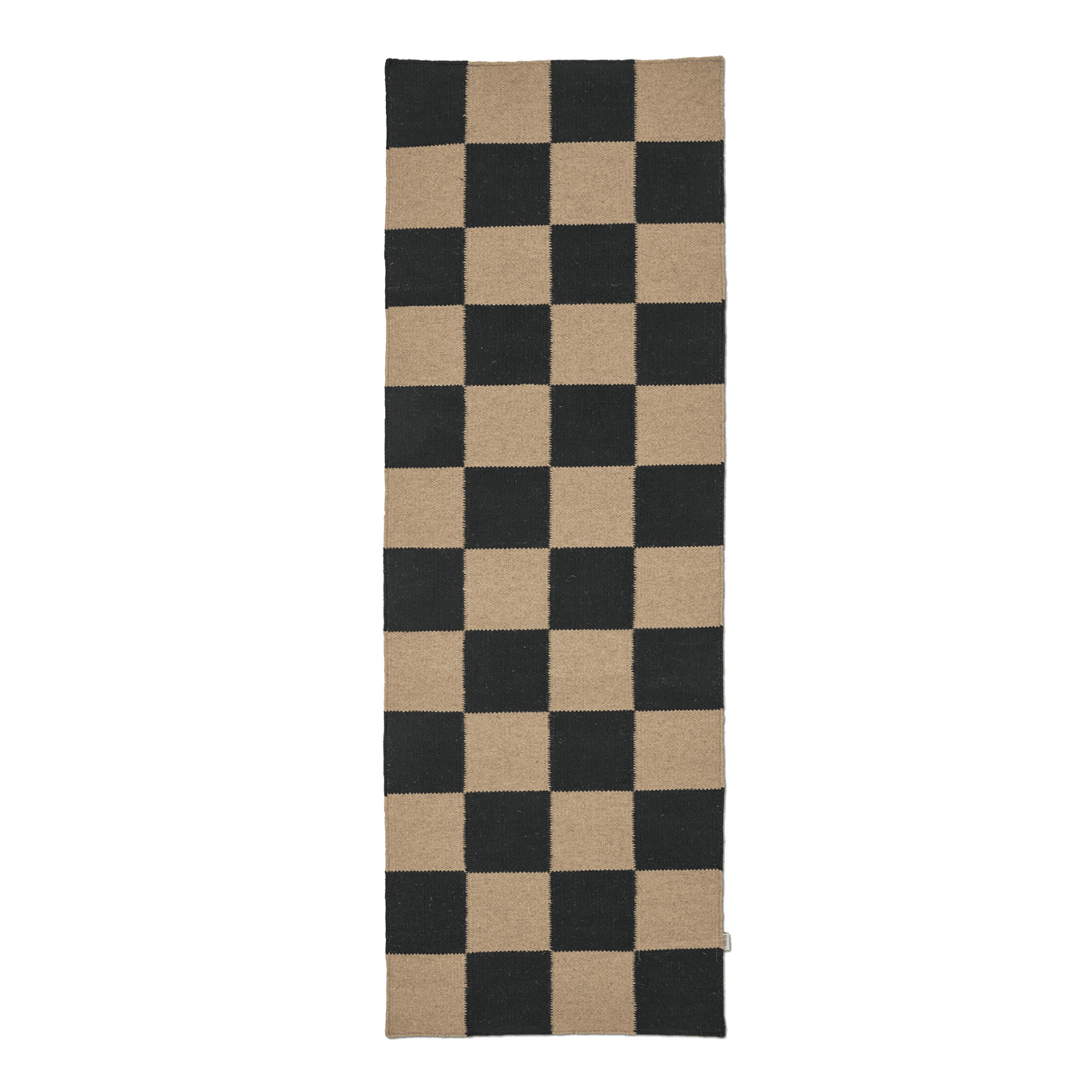 Square Käytävämatto Musta/Luonnonväri 80x240