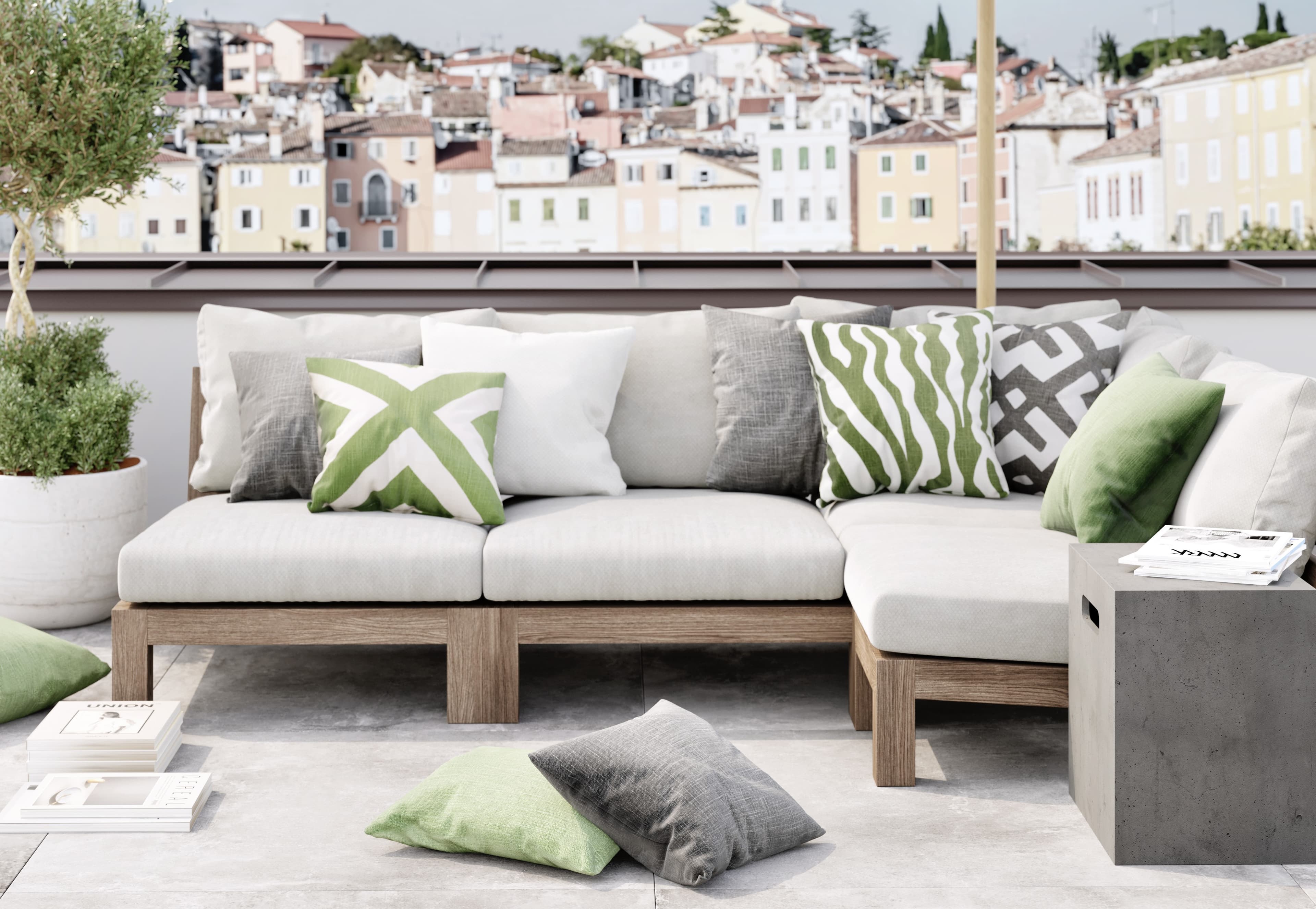 Zebra Outdoor Koristetyyny Grey/Off White 50x50