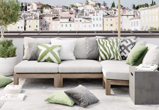 Zebra Outdoor Koristetyyny Sage/Off White 50x50