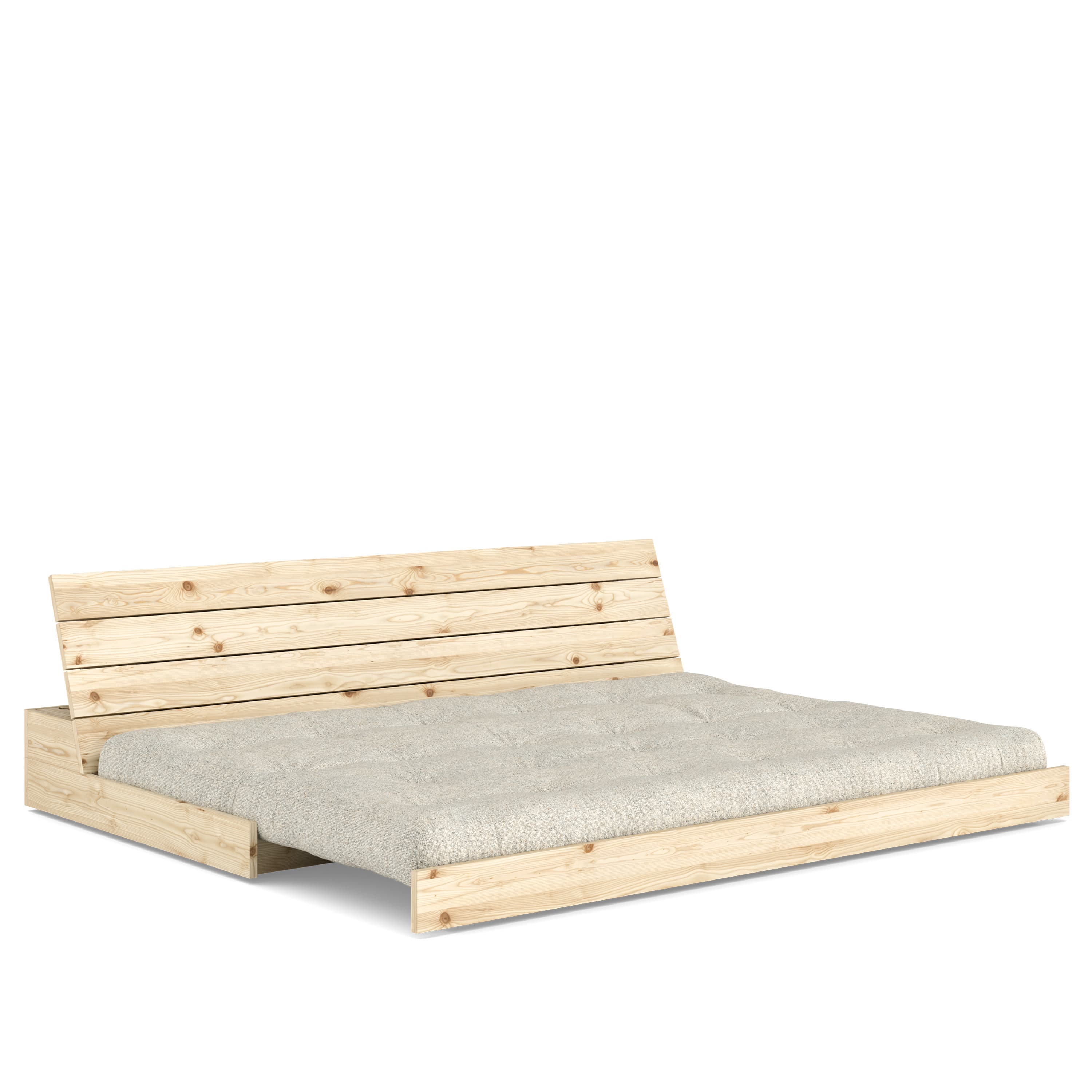 Base Vuodesohva Clear Lacquered/Soft Chalk 196cm