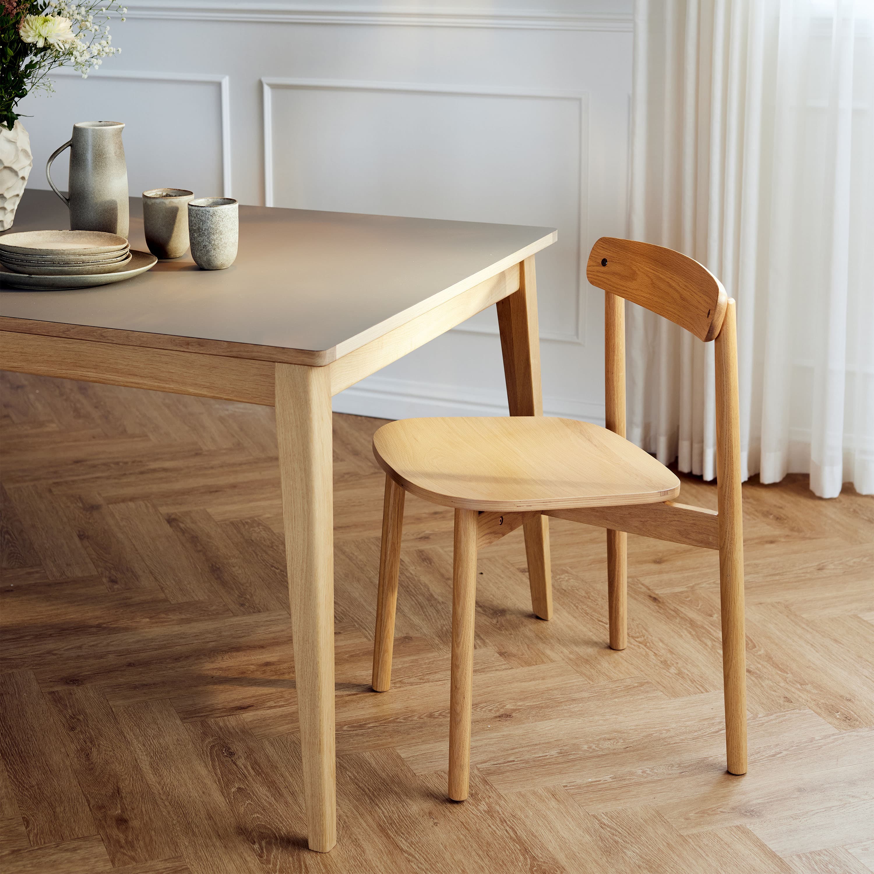 T3 Ruokapöytä Tammi/Grigio Londra 200x95