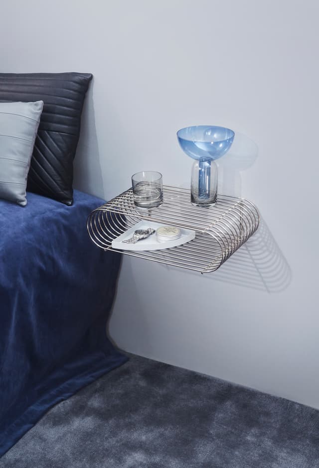 Curva Seinähylly Silver 40 cm