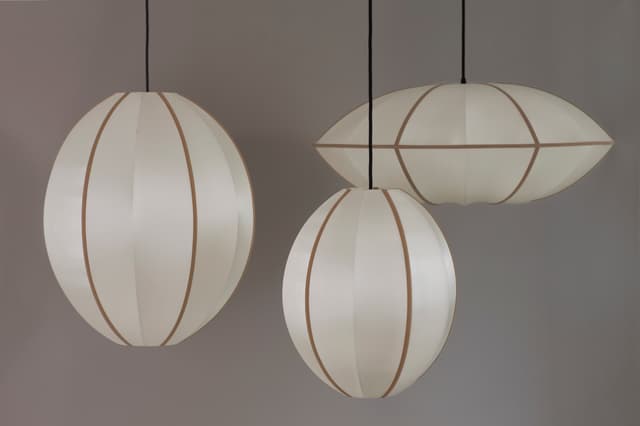 Oval s lampunvarjostin offwhite/amber