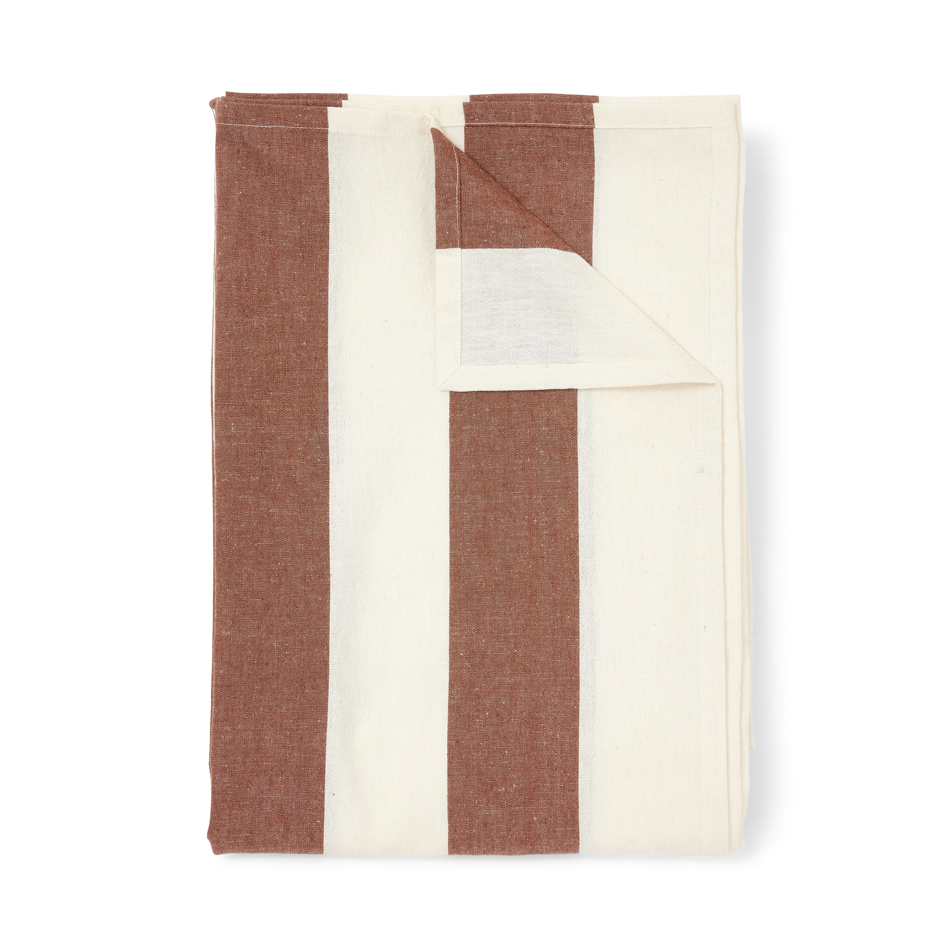 Striato Pöytäliina Ruskea/offwhite 140x260