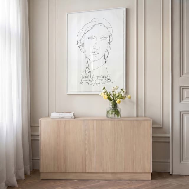 Esme Sivupöytä Valkoöljytty Tammi 132cm