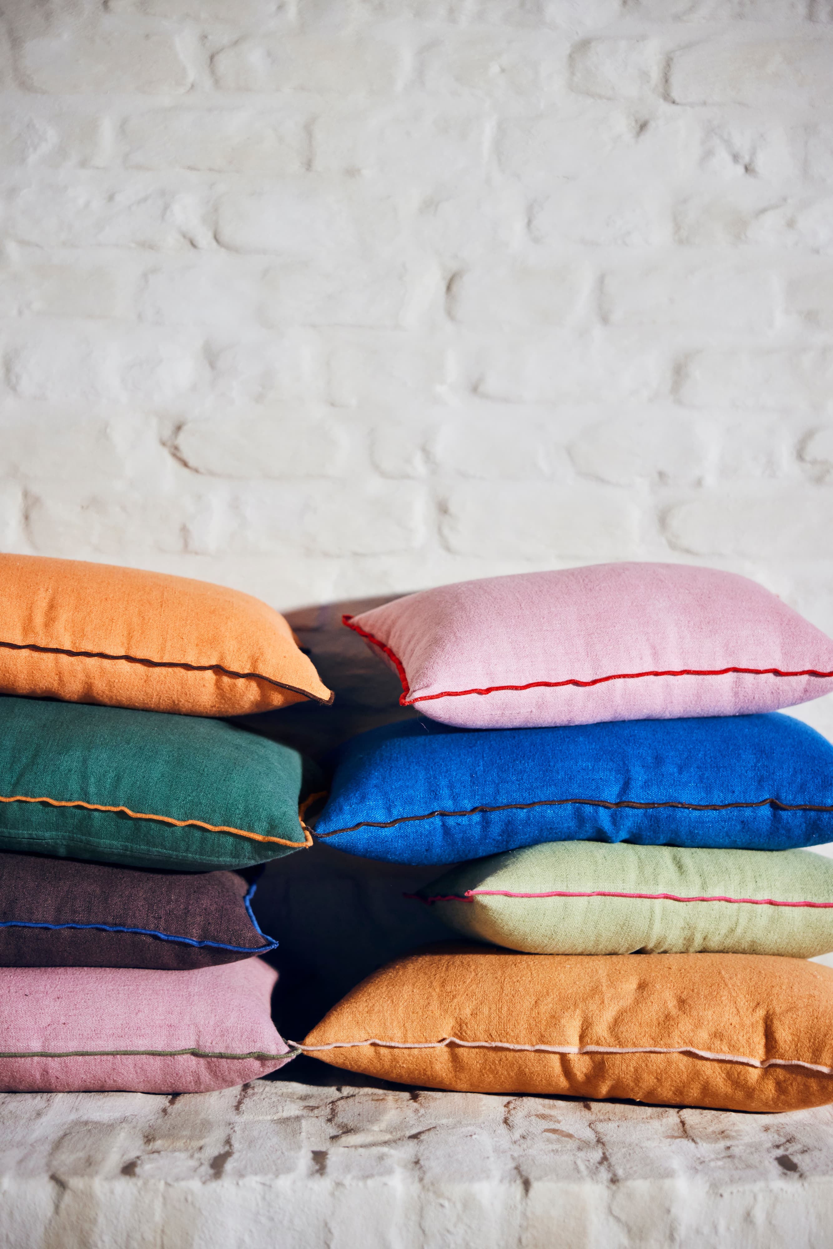 Linen koristetyyny candyfloss 50x30