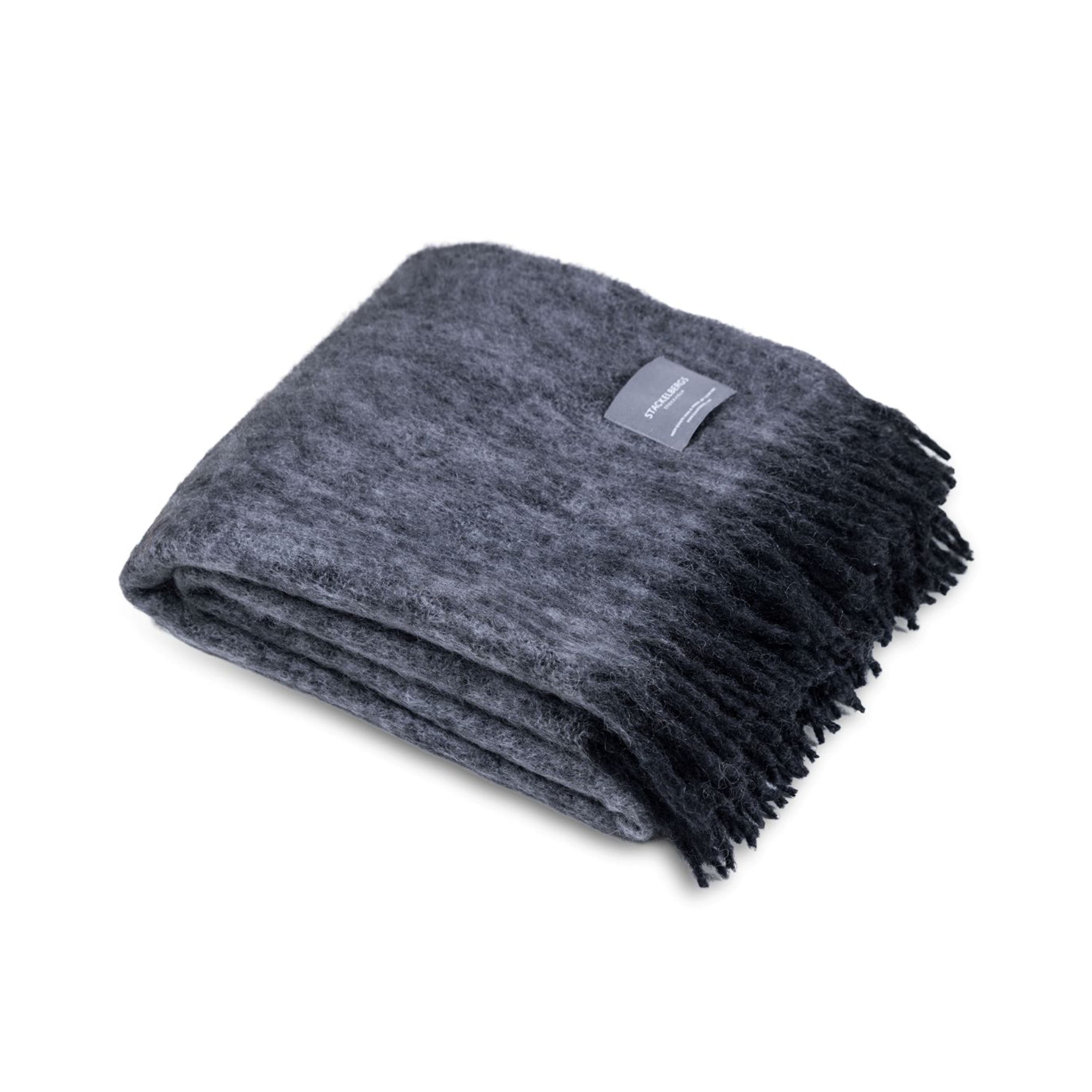 Mohair Torkkupeitto Black & Skiffer Melange