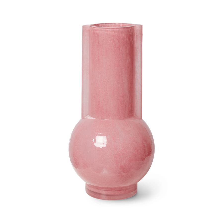 Glass Vas Flamingo Pink