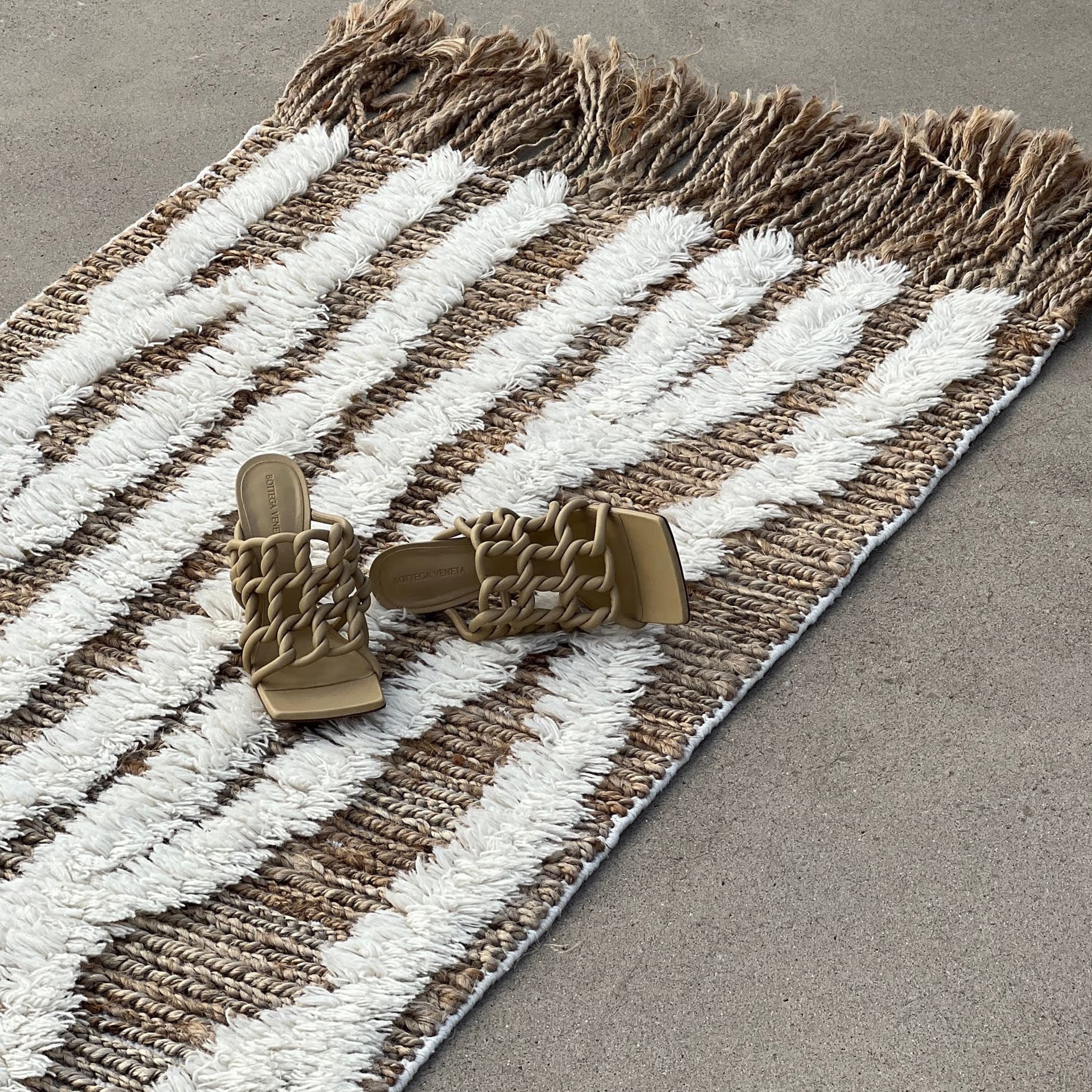 Wahl Jute/Villa Käytävämatto Ruskea/Valkoinen 80x350