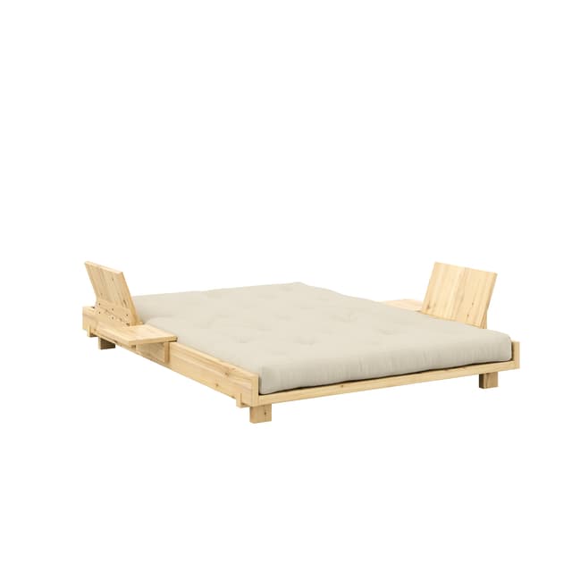 Social Vuodesohva Luonnonväri/Beige 140cm sis. 2 Selkänojaa/Sivupöytä