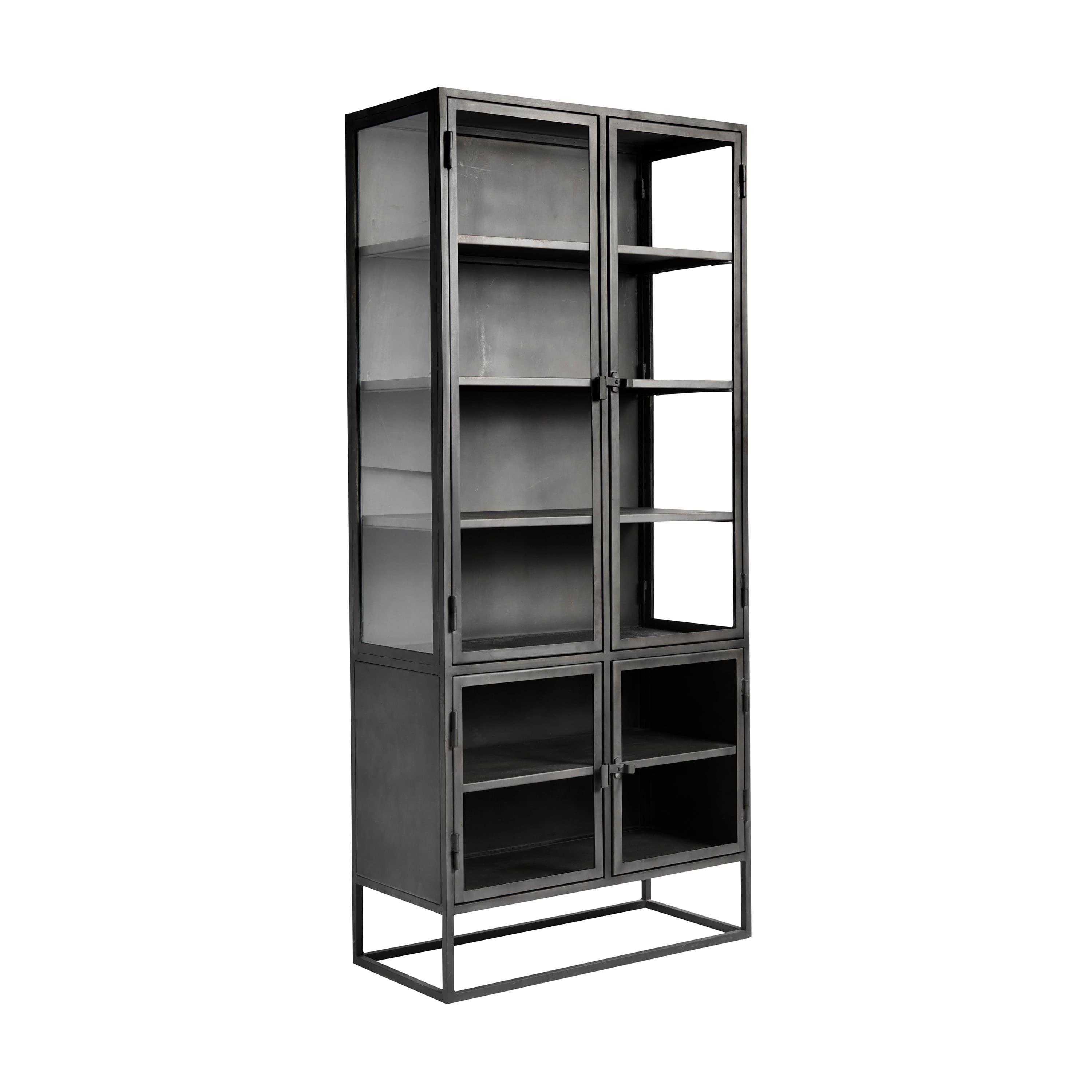 Boston Vitriinikaappi Black Iron 90x200