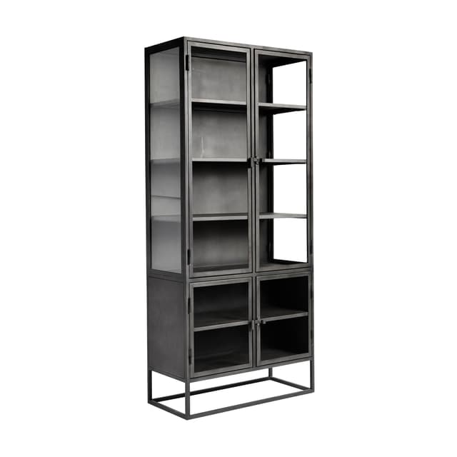 Boston Vitriinikaappi Black Iron 90x200