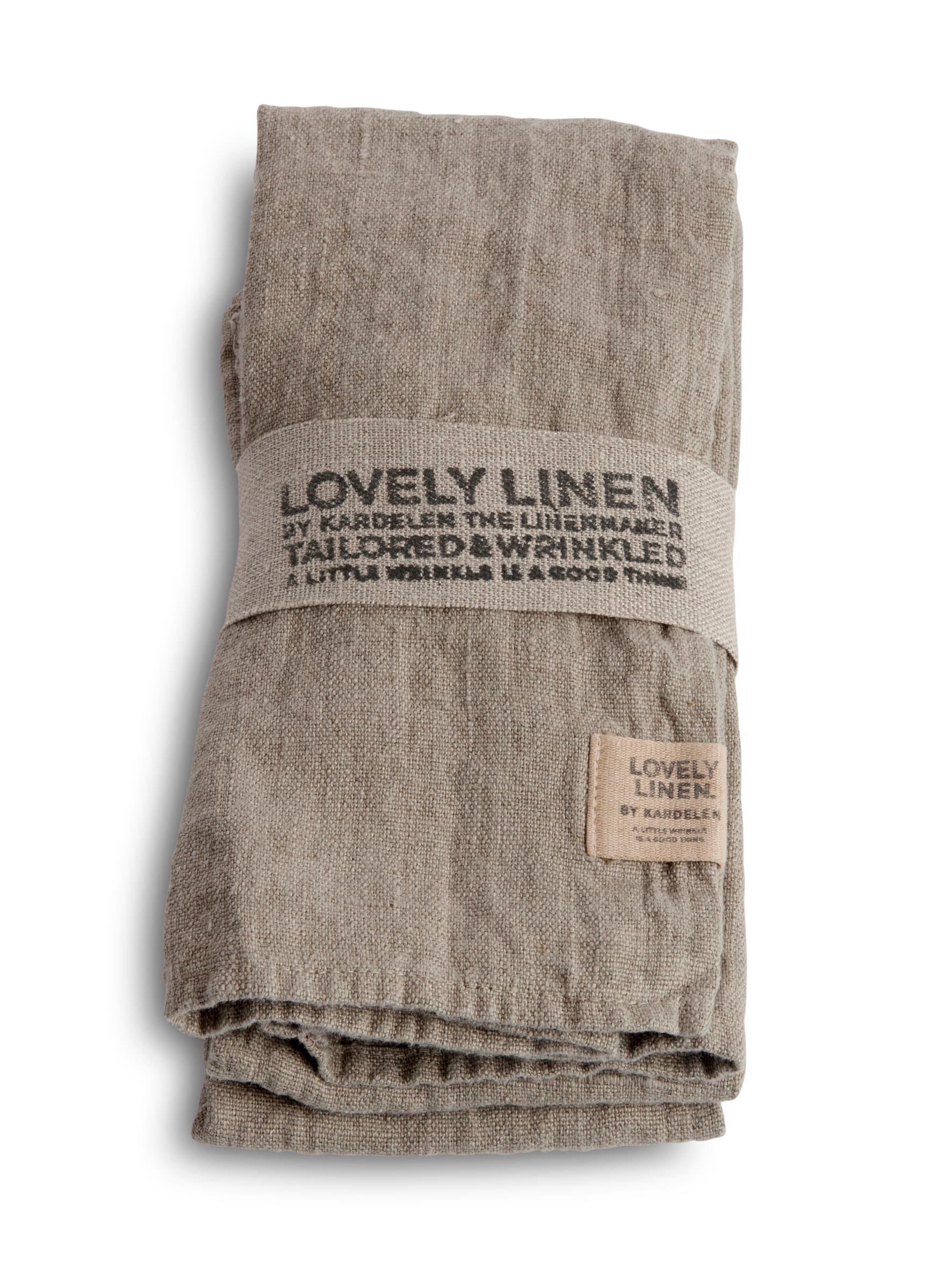 Lovely lautasliina pellava luonnollinen beige 4-pakkaus