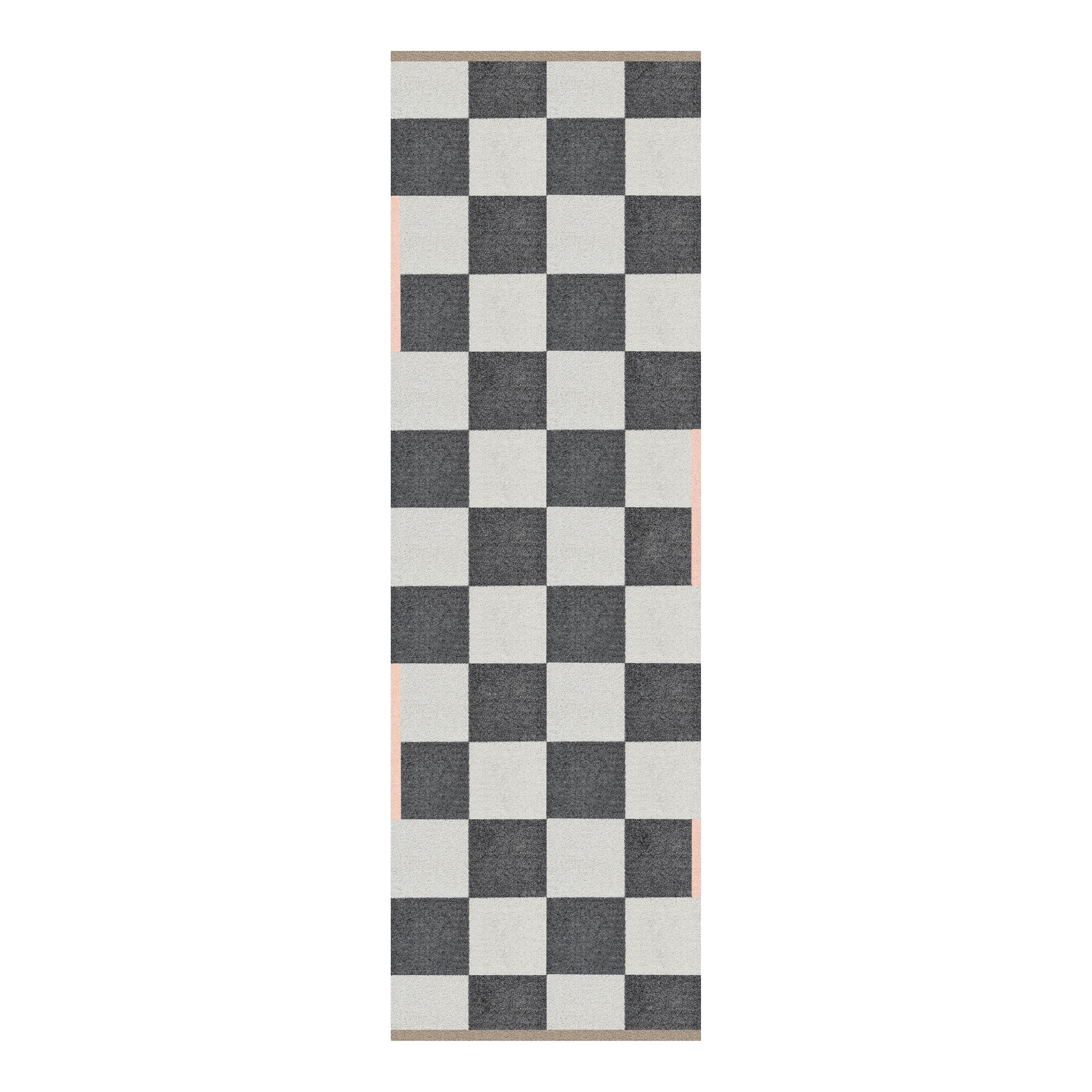 Neliönmuotoinen yleismatto tummanharmaa 77x240