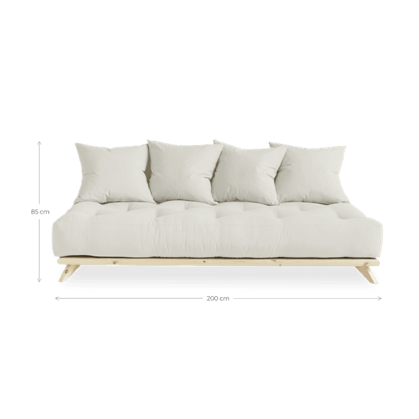 Buckle-up daybed olive green 200 cm