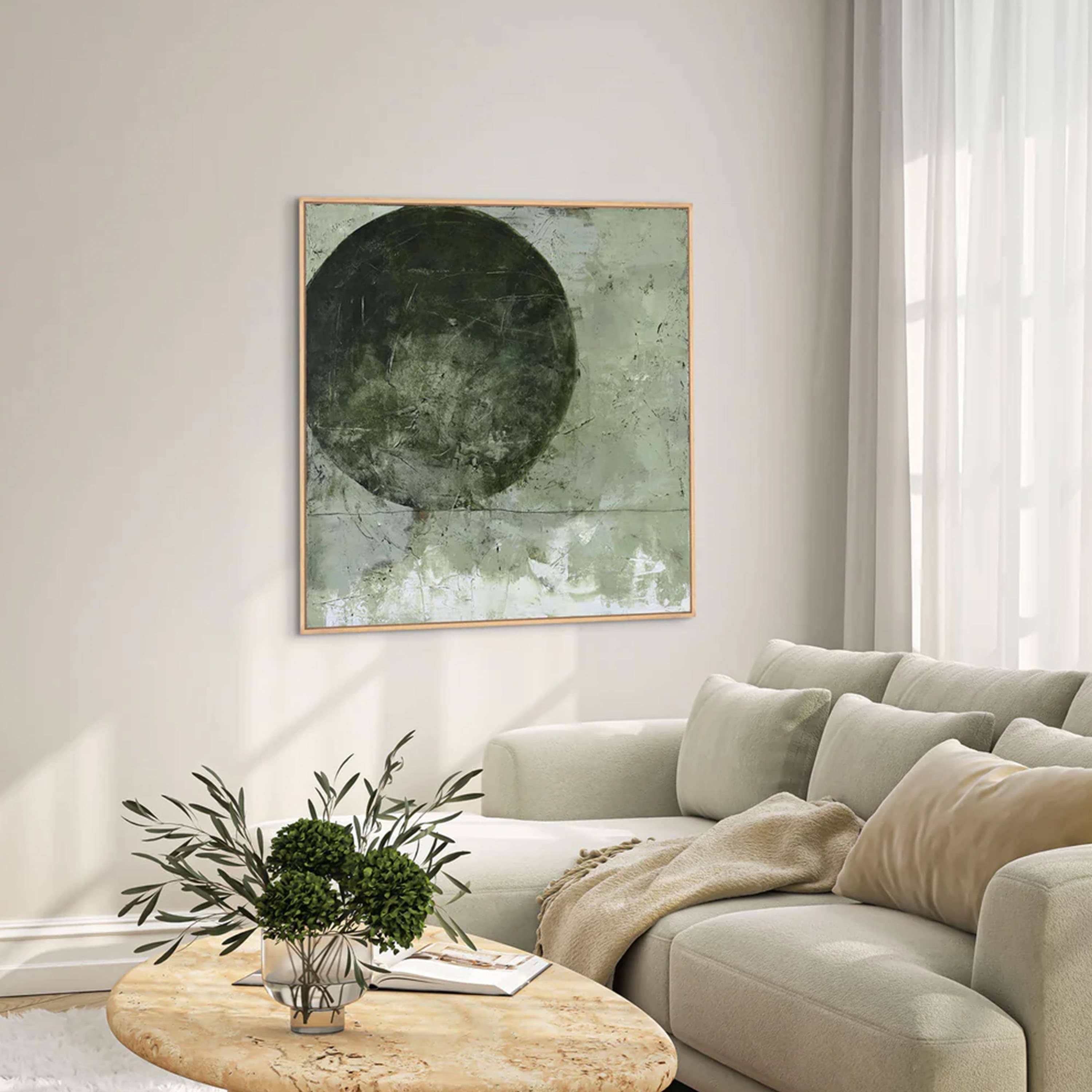 Light Ball Taulu Kelluva Tammikehys 100x100