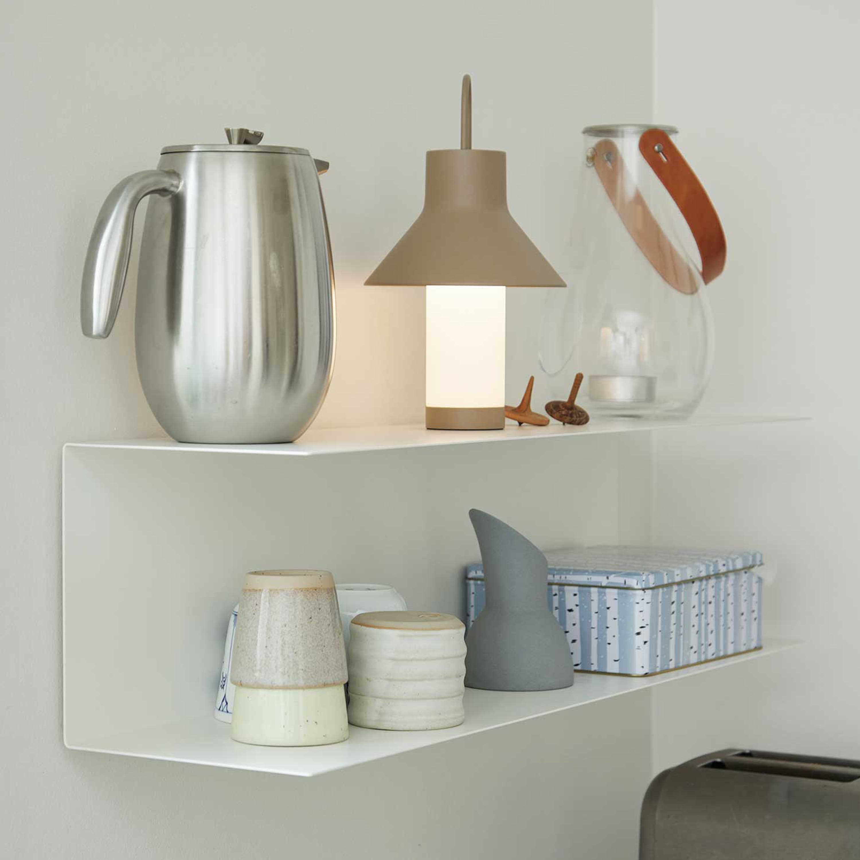 Shadow Ladattava Pöytävalaisin Grey/Beige Ø15