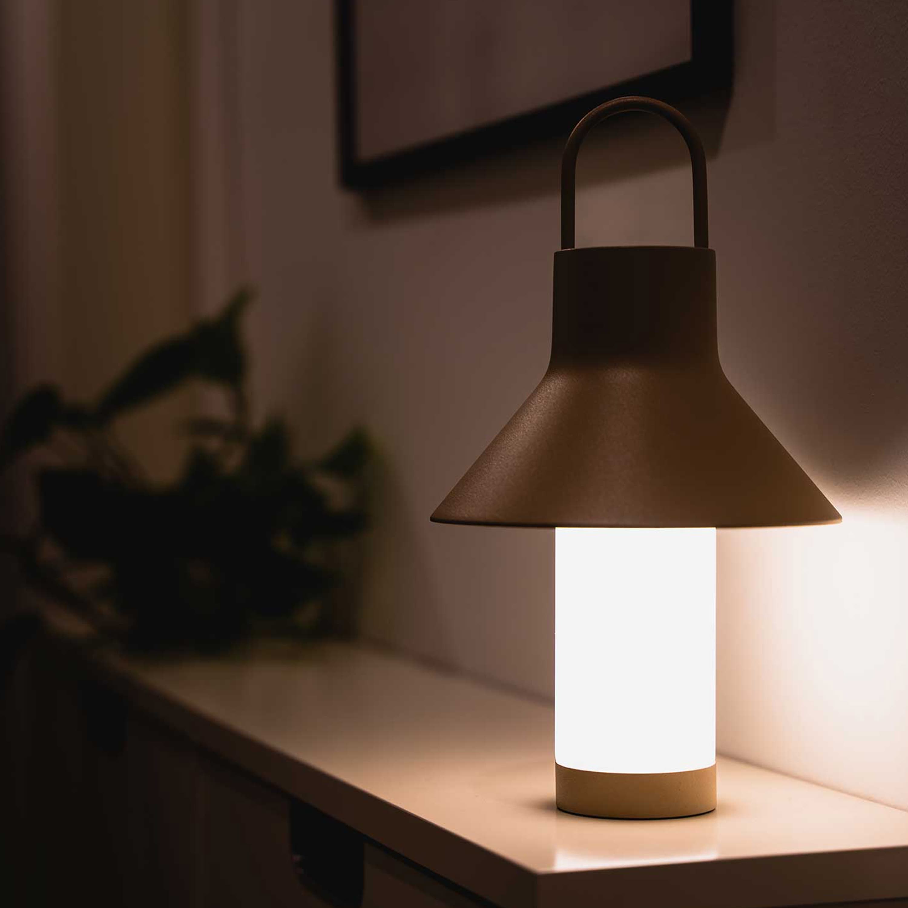 Shadow Ladattava Pöytävalaisin Grey/Beige Ø15