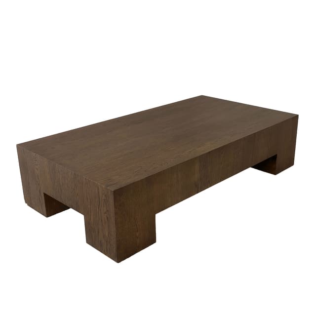 Chunky Sohvapöytä Ruskeaksi Petsattu Tammi 130x70
