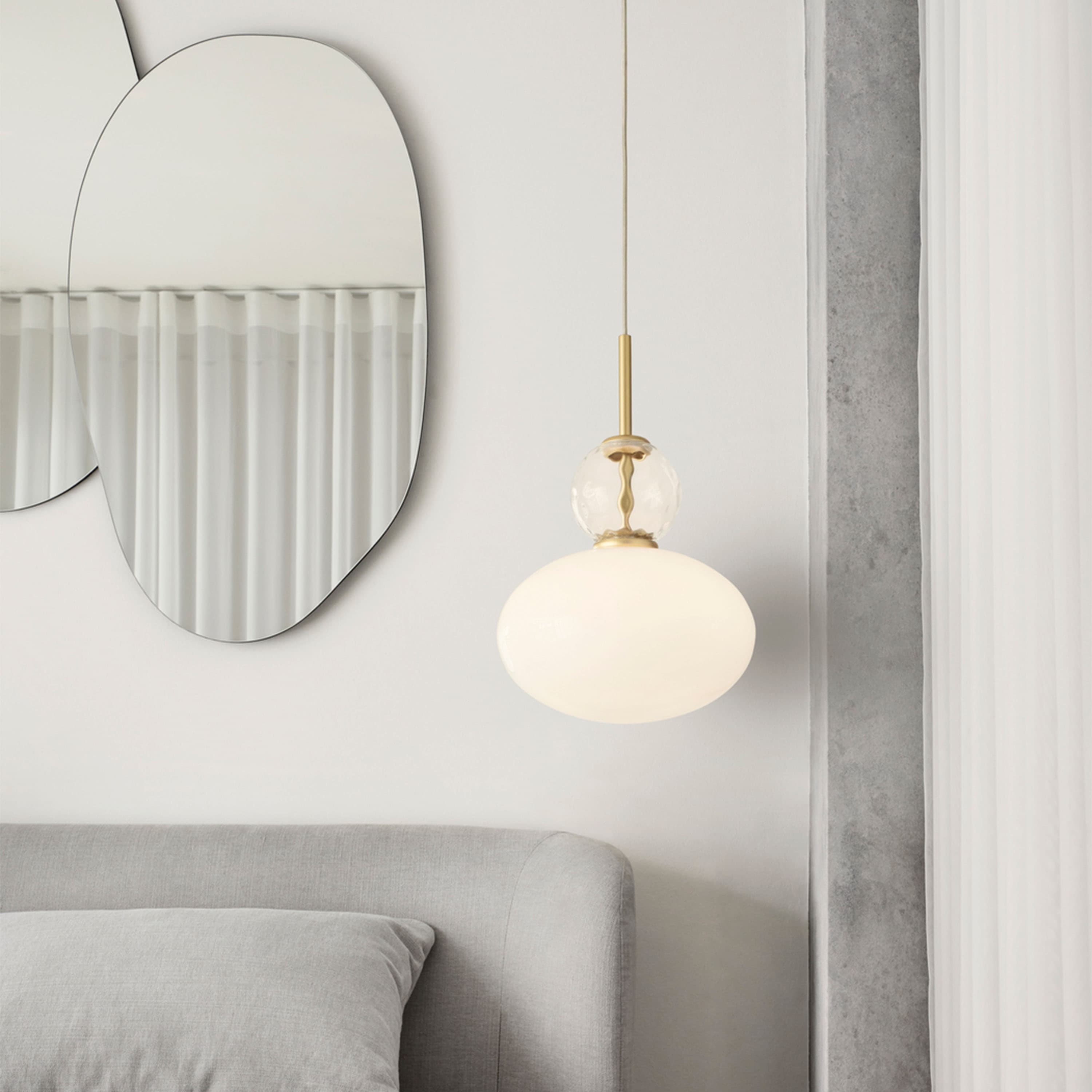 Rizzatto 32 kattovalaisin Satin Brass/Opal