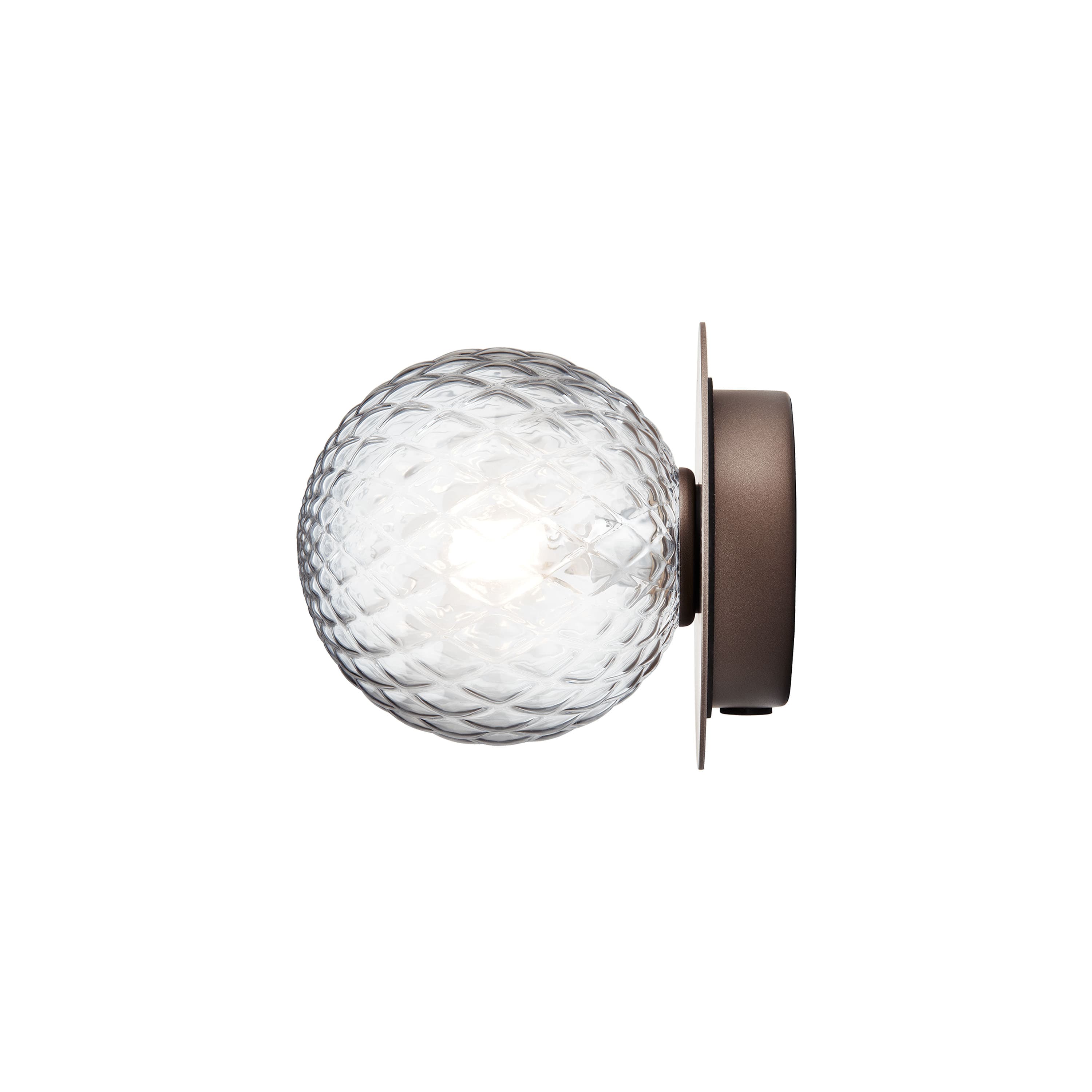 Liila 1 seinä-/kattovalaisin Dark Bronze/Optic Clear Small