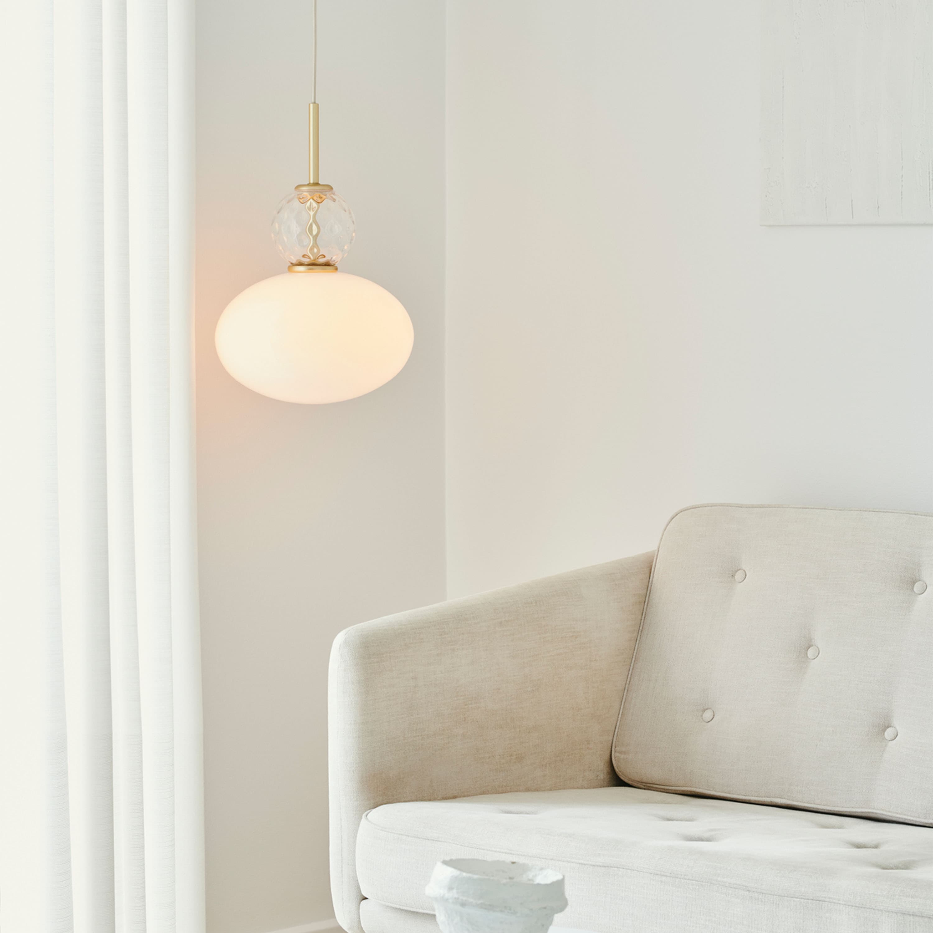 Rizzatto 32 kattovalaisin Satin Brass/Opal