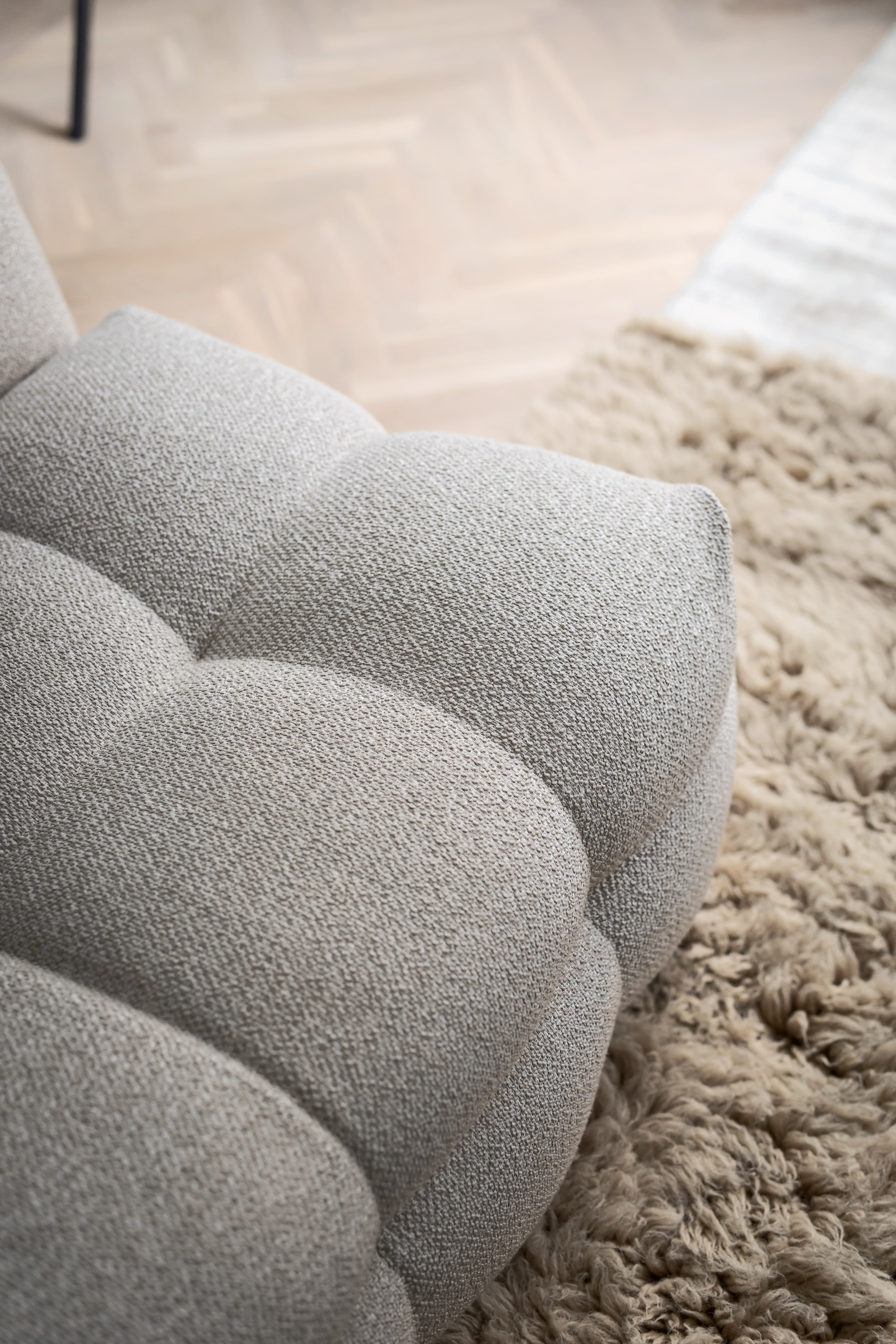 Billie Loungetuoli Beige Bouclé 120 cm