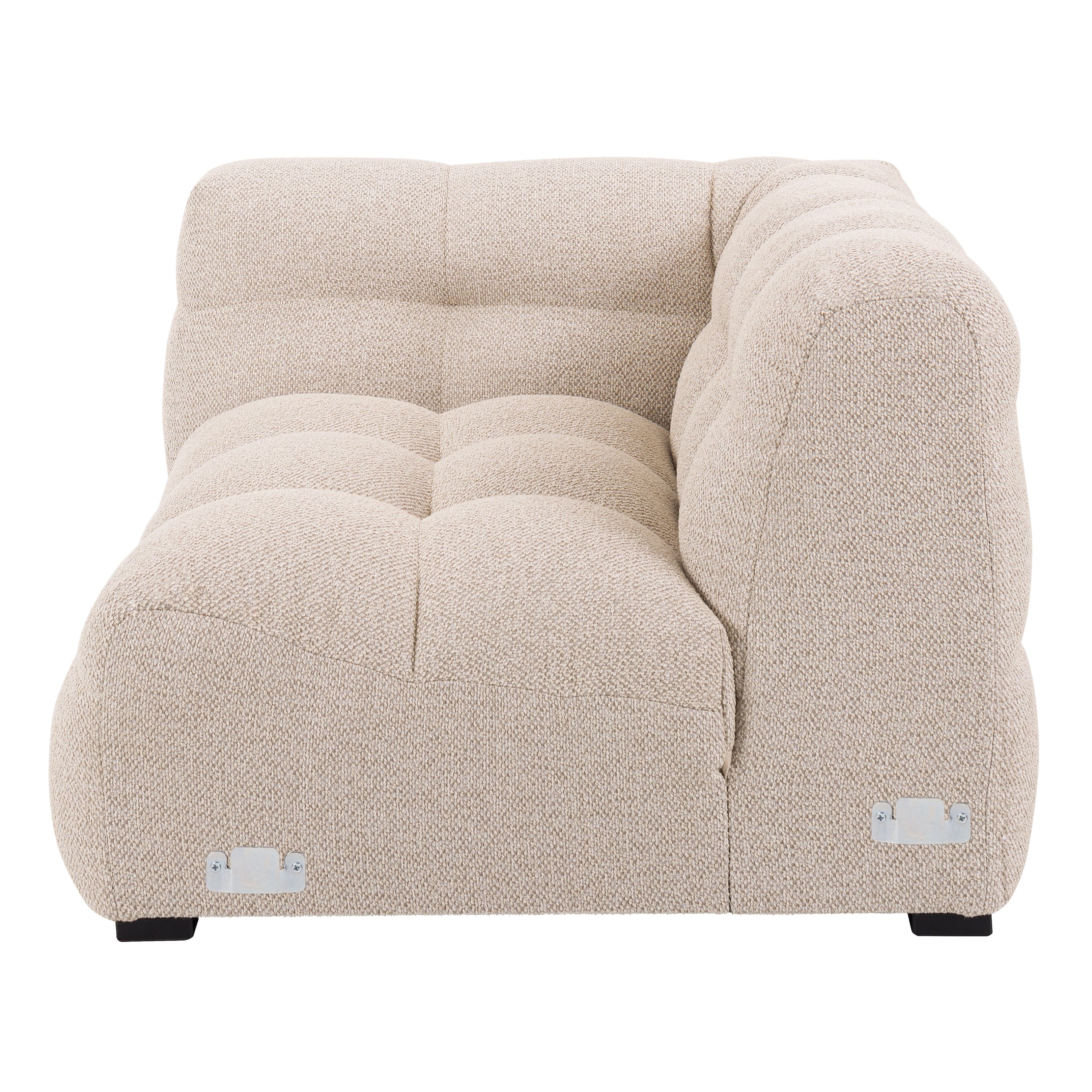 Billie 1-istuttava Sivumoduuli Vasen Käsinoja Beige Bouclé 118cm