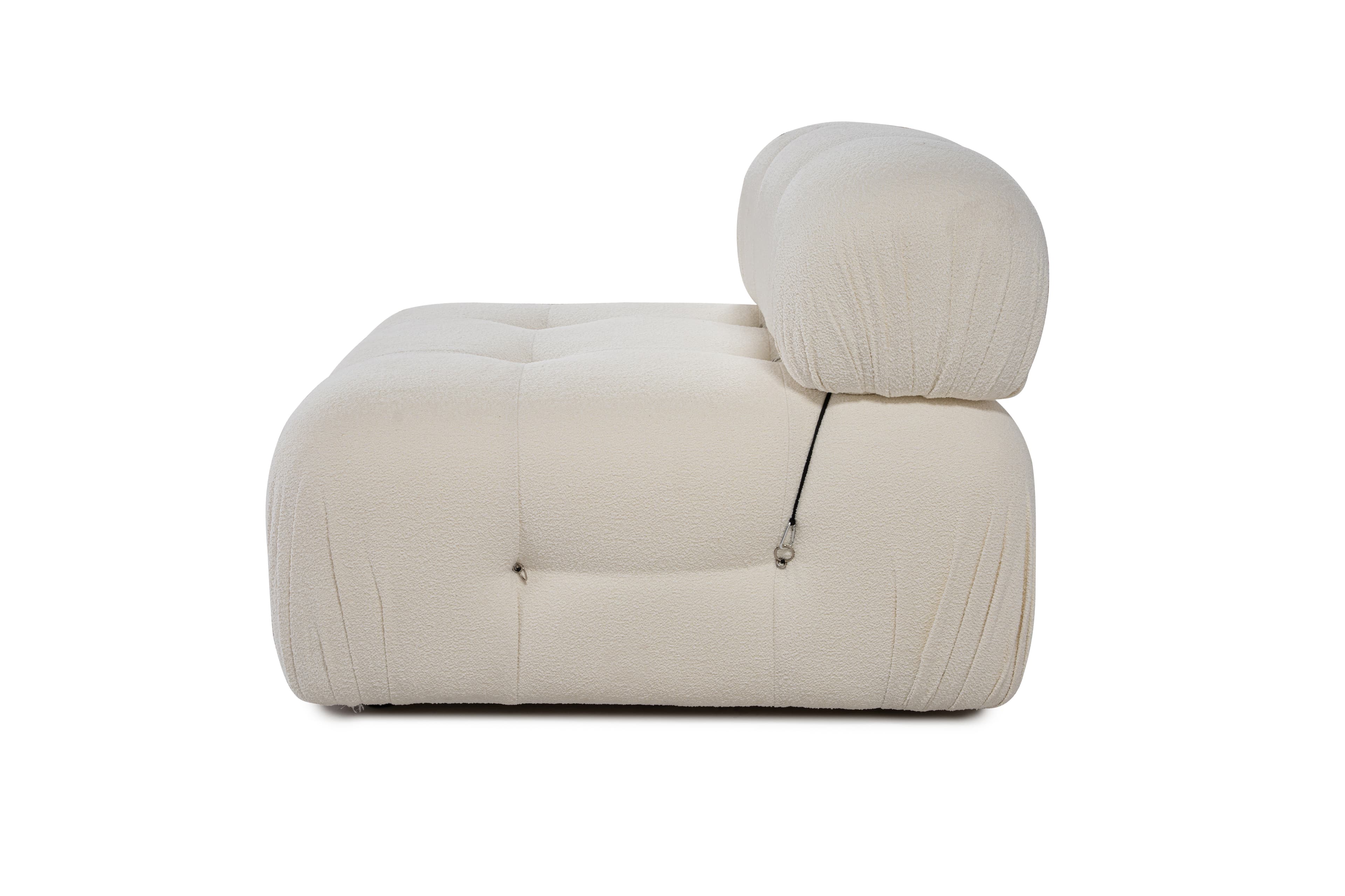 Blanca Keskimmäinen Moduuli White Bouclé
