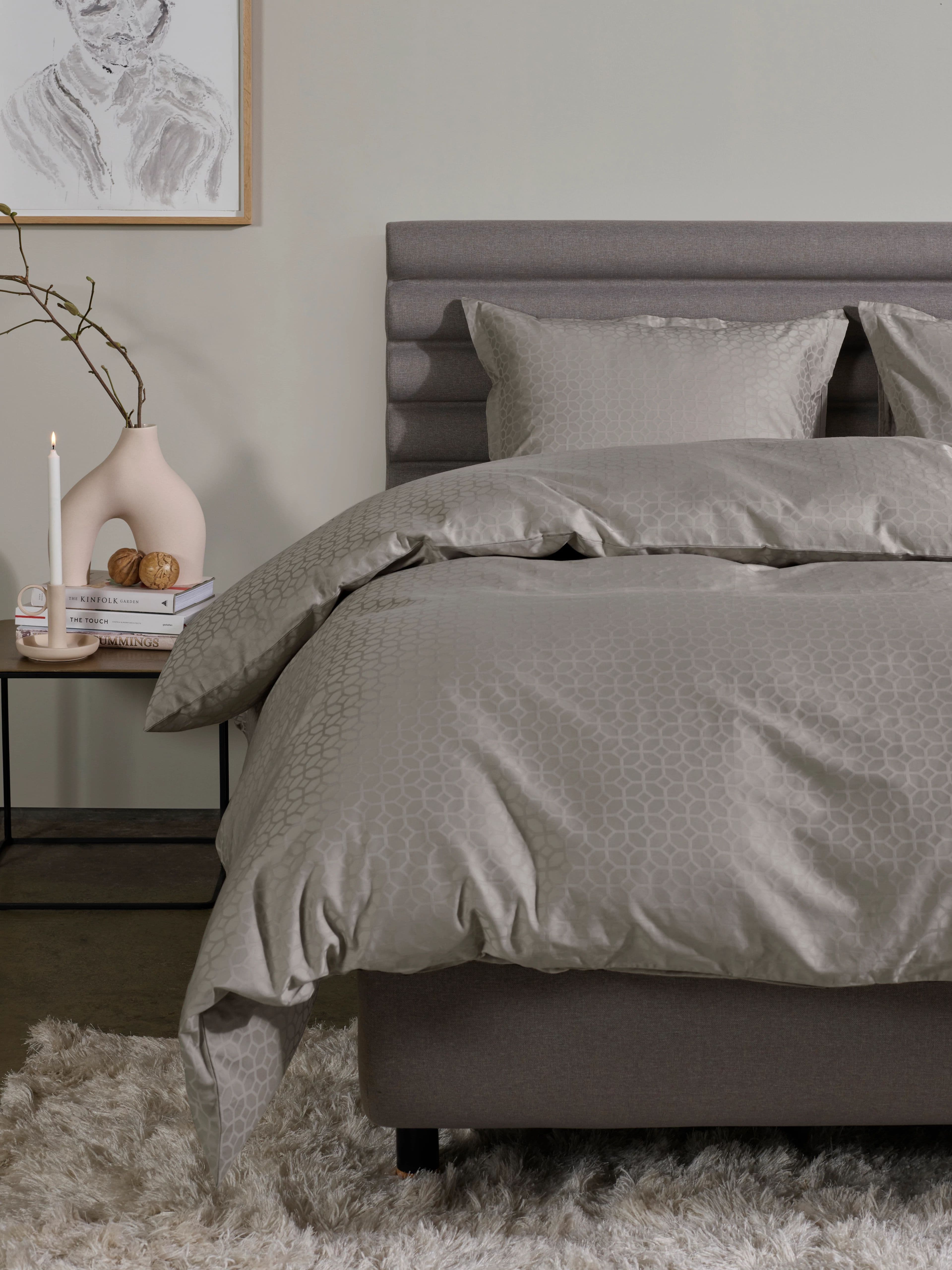 Satin Luxe Jacquard Pussilakana Luonto 225x220