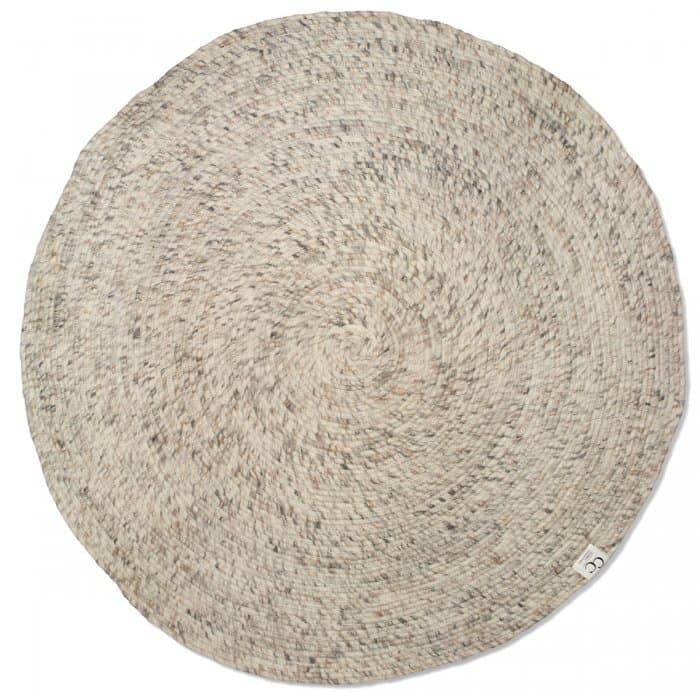 Merino Pyöreä Villamatto Natural Beige Ø 160 cm