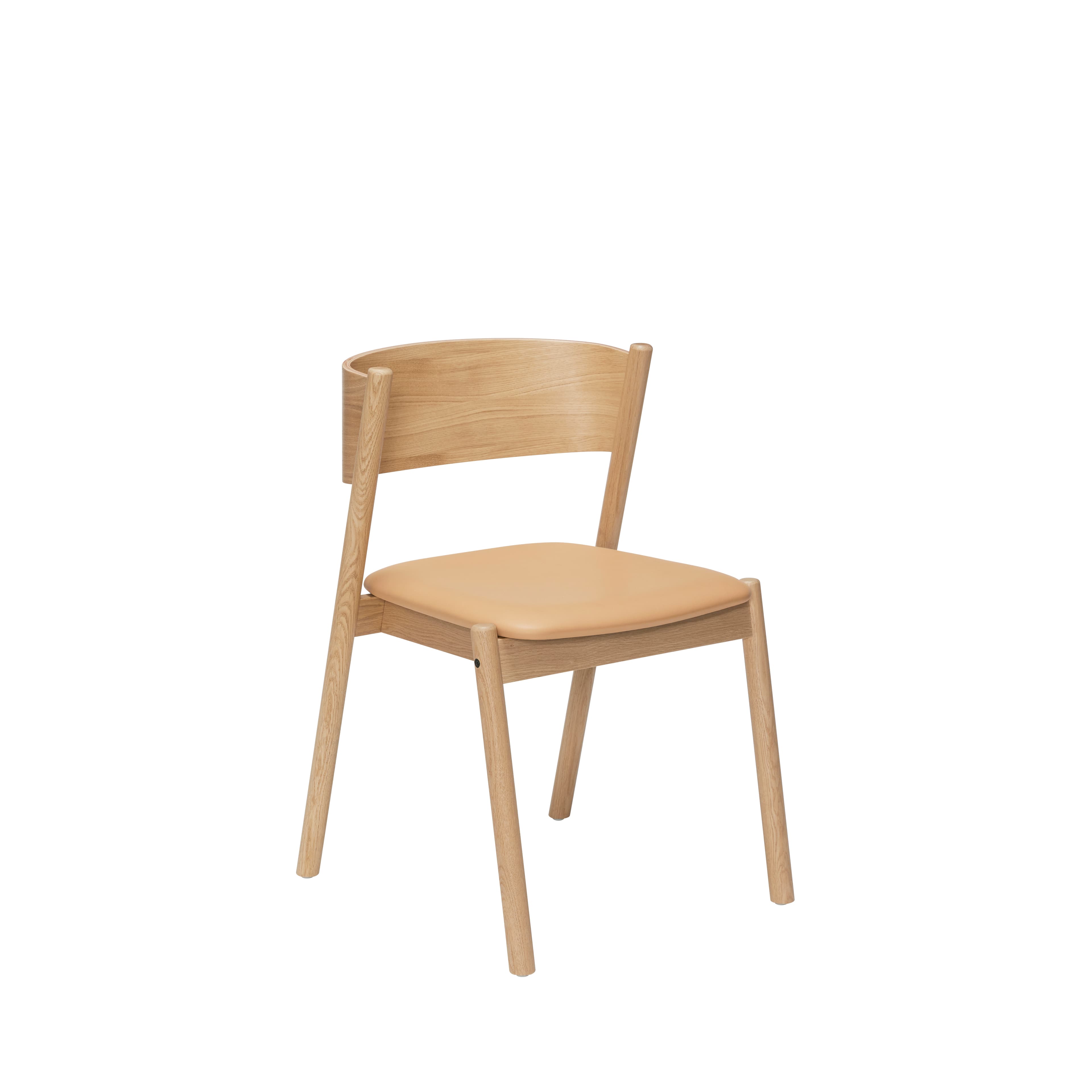 Oblique ruokatuoli natur/pu