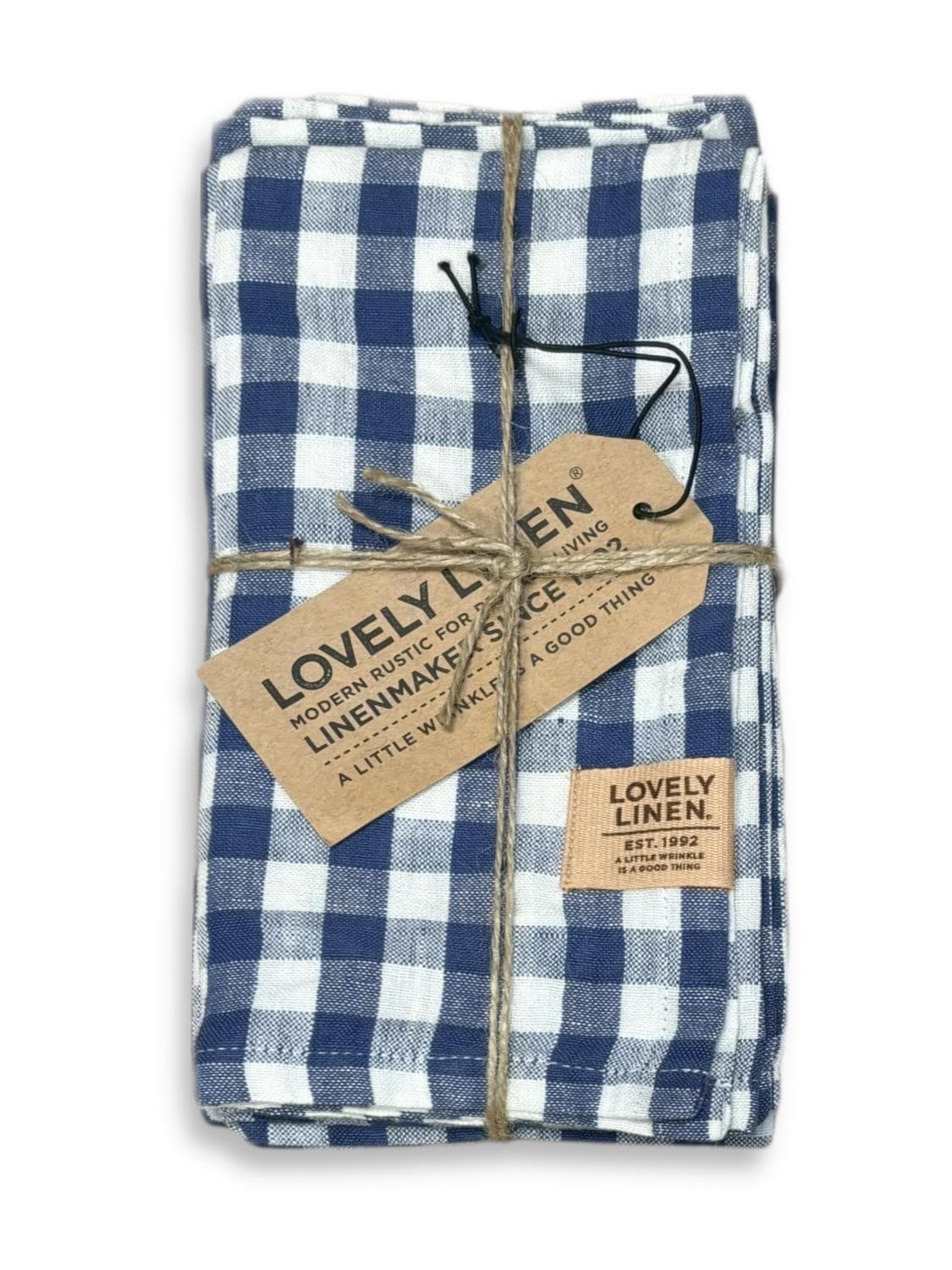 Misty Lautasliina Pellava Square Denim Blue 42x42 4-pakkaus