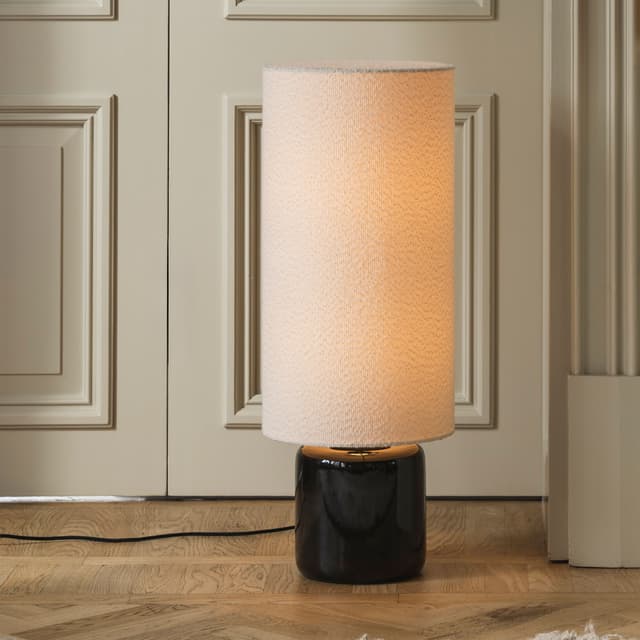 Florian Lattiavalaisin Valkoinen bouclé/Musta 80cm