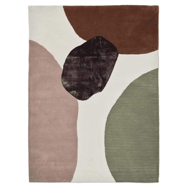 Topaz Villa-/Viskoosimatto Ivory/Green 250 x 350