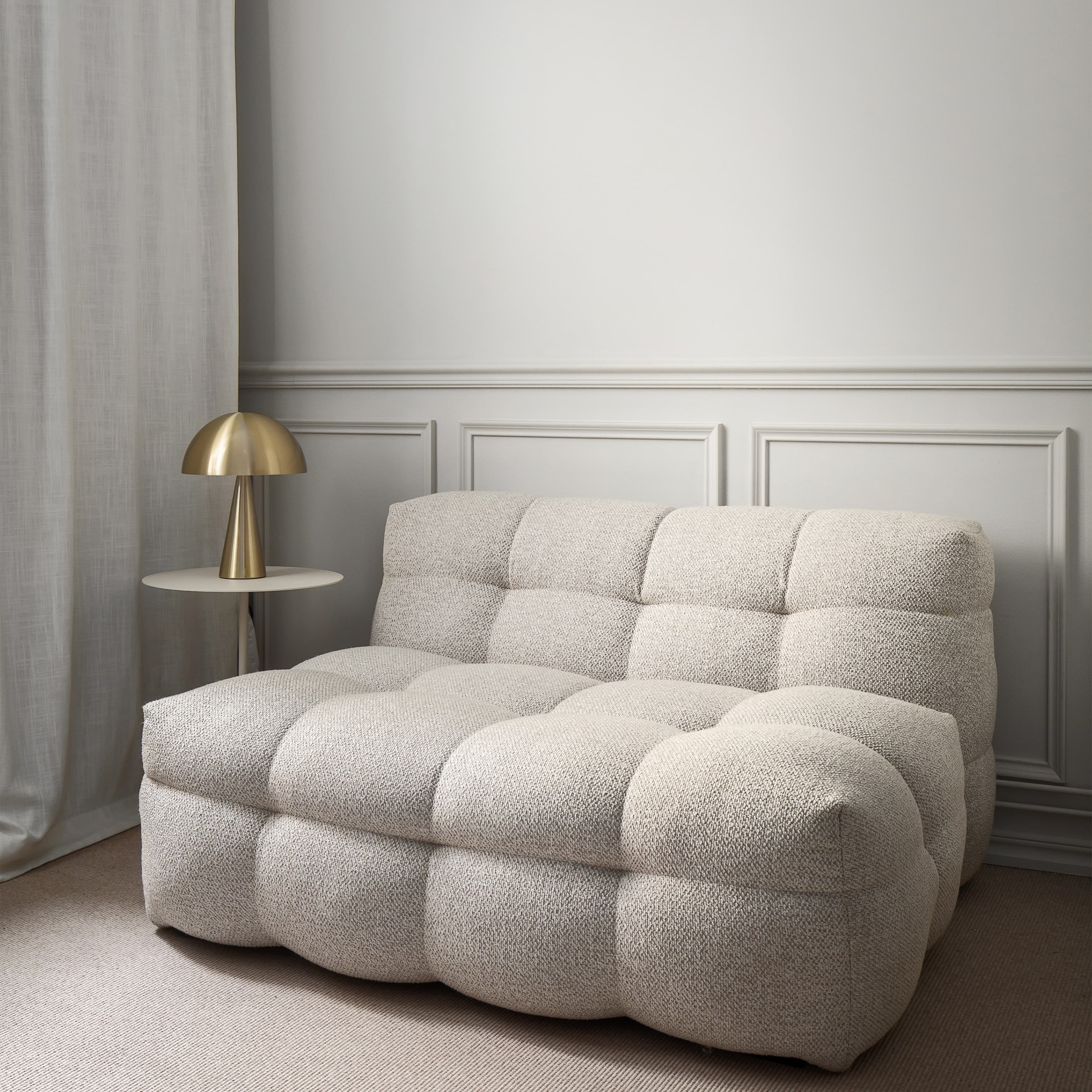 Billie Loungetuoli Beige Bouclé 120 cm