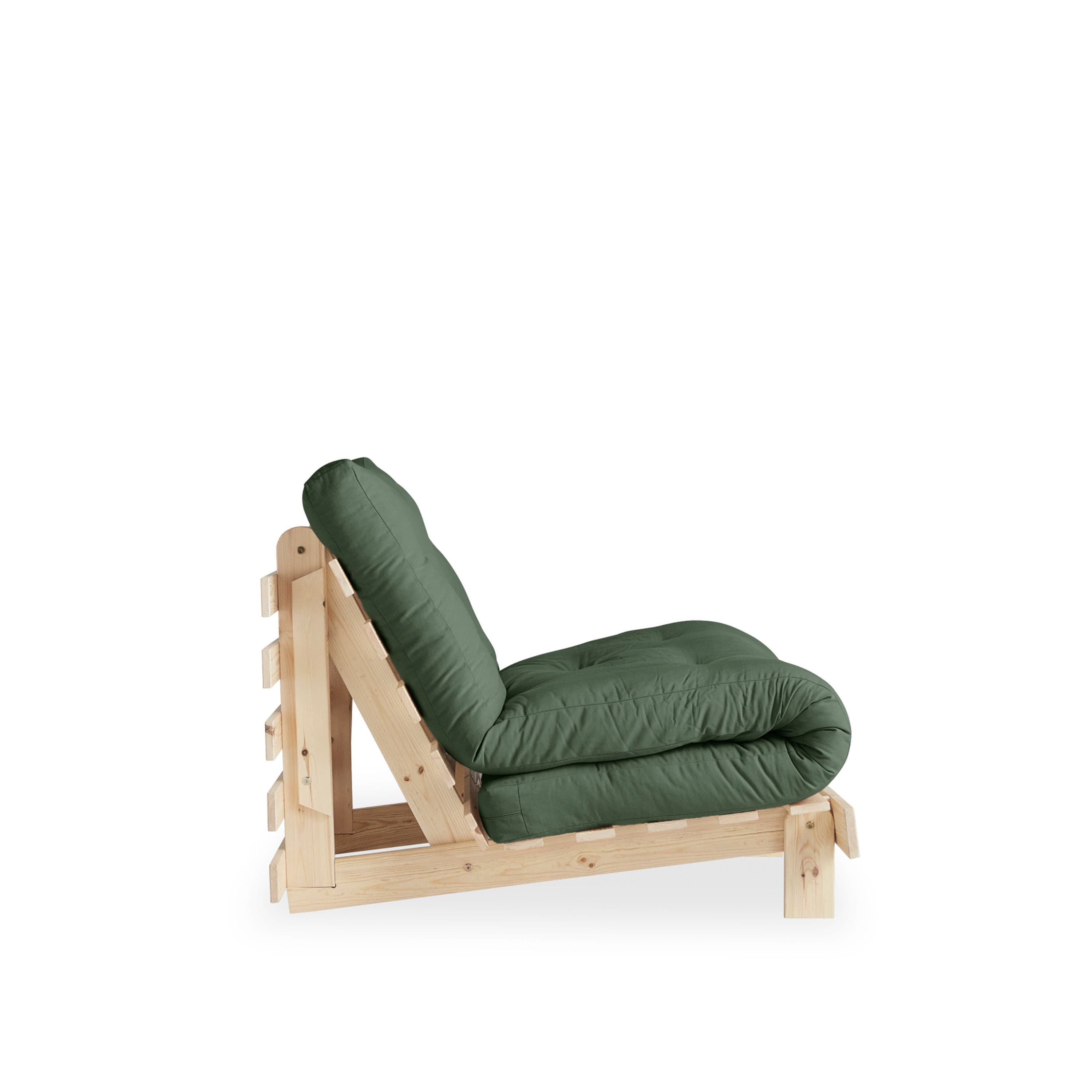 Roots Nojatuoli Luonnollinen/Olive Green 90 cm