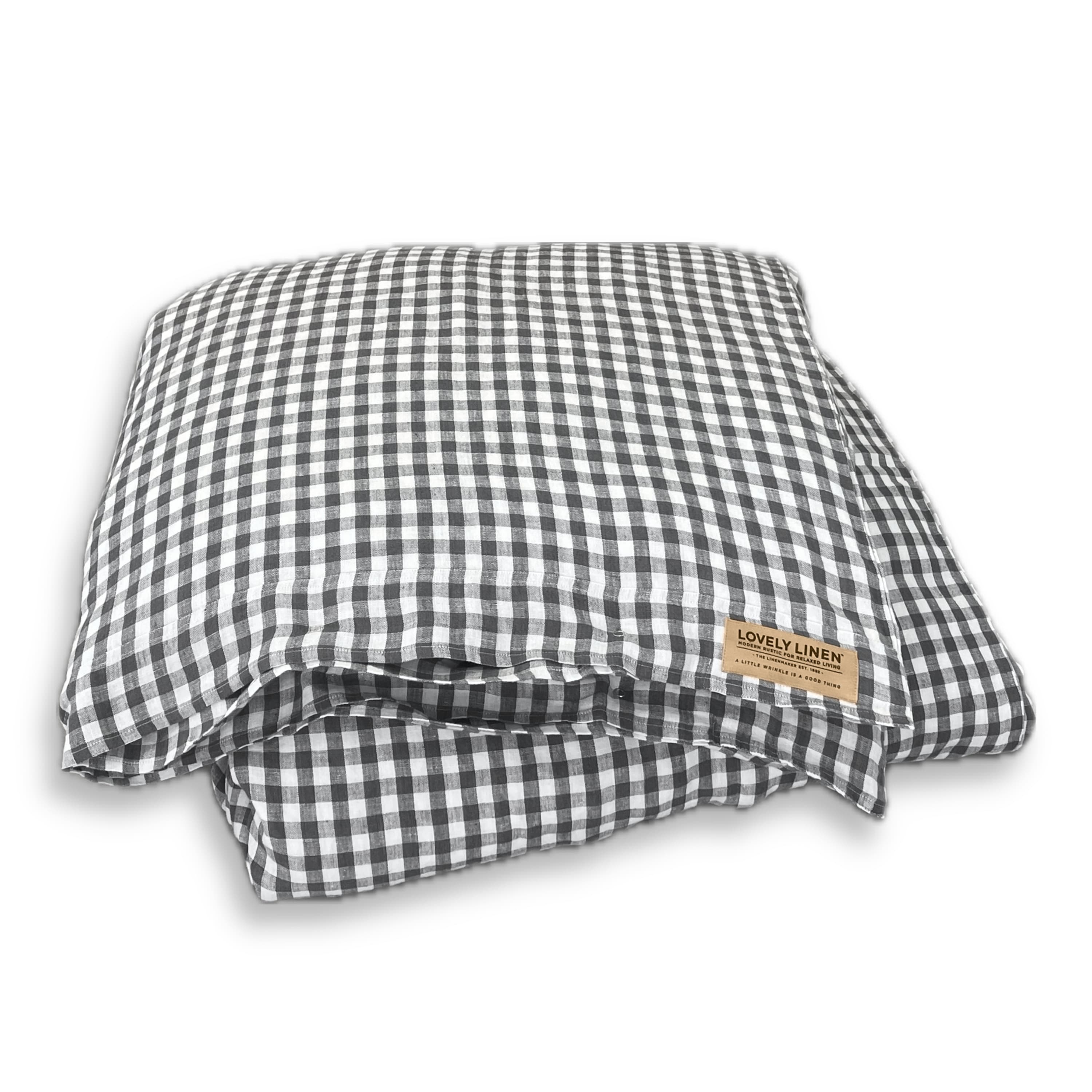 Misty pussilakana pellava square dark grey single