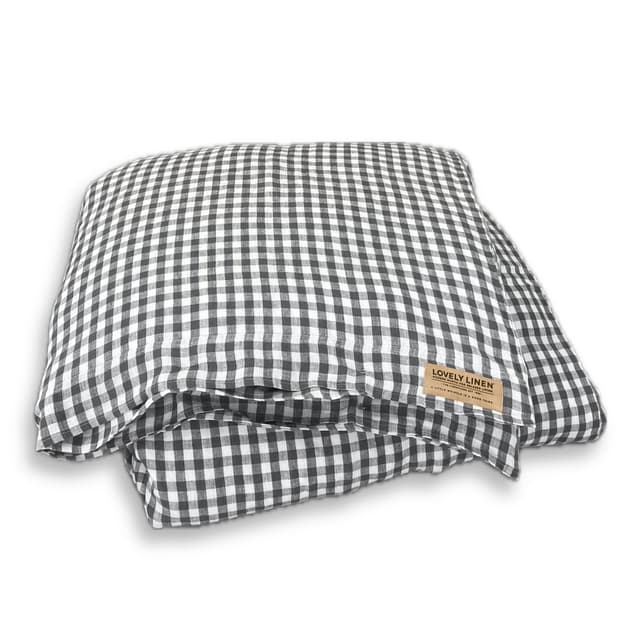 Misty pussilakana pellava square dark grey single