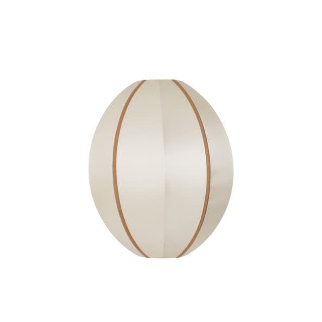 Oval s lampunvarjostin offwhite/amber
