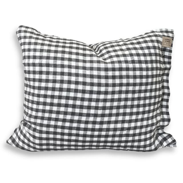 Misty tyynyliina pellava square dark grey 50x60
