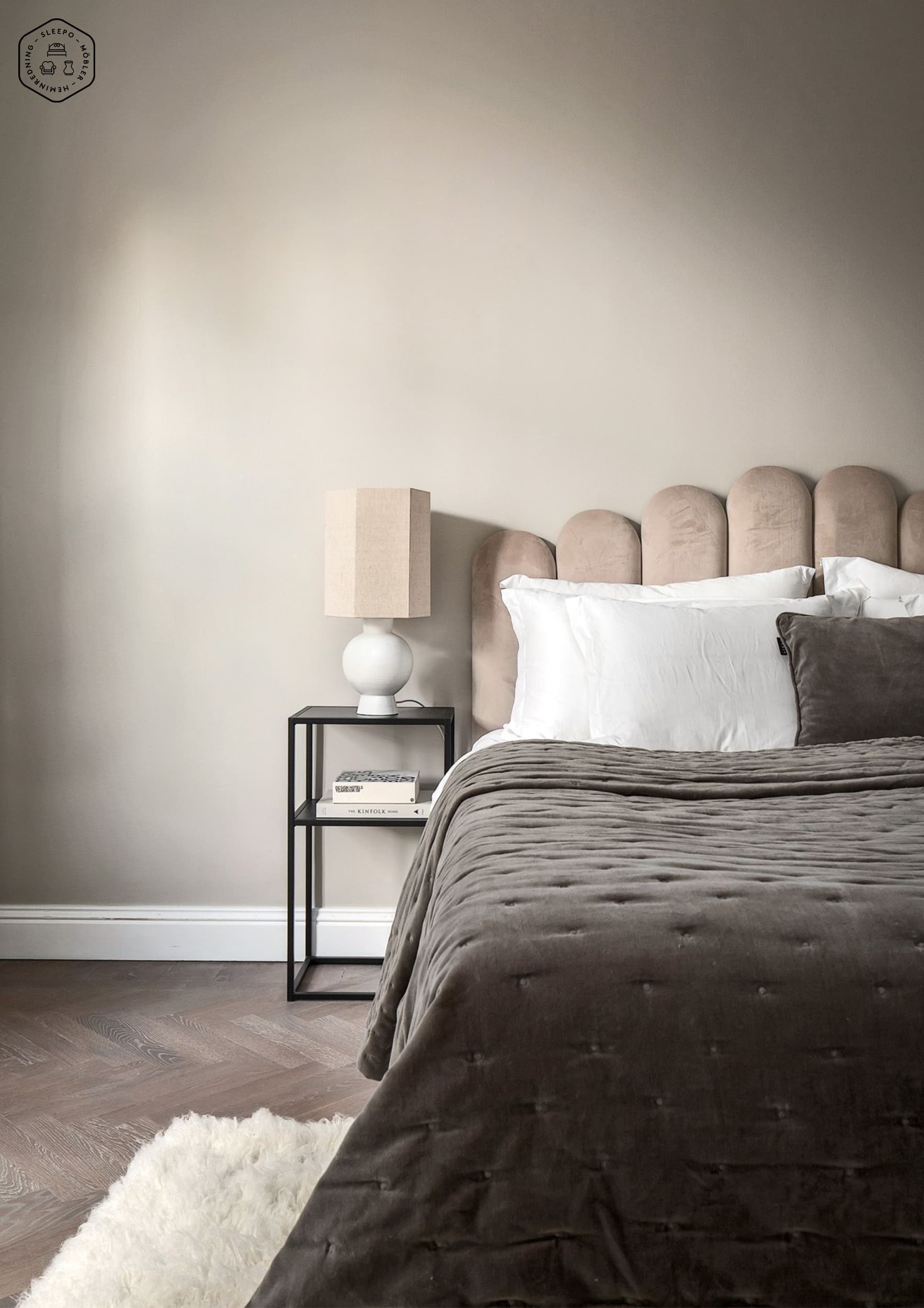 Art Sängynpääty Sametti Beige 160cm