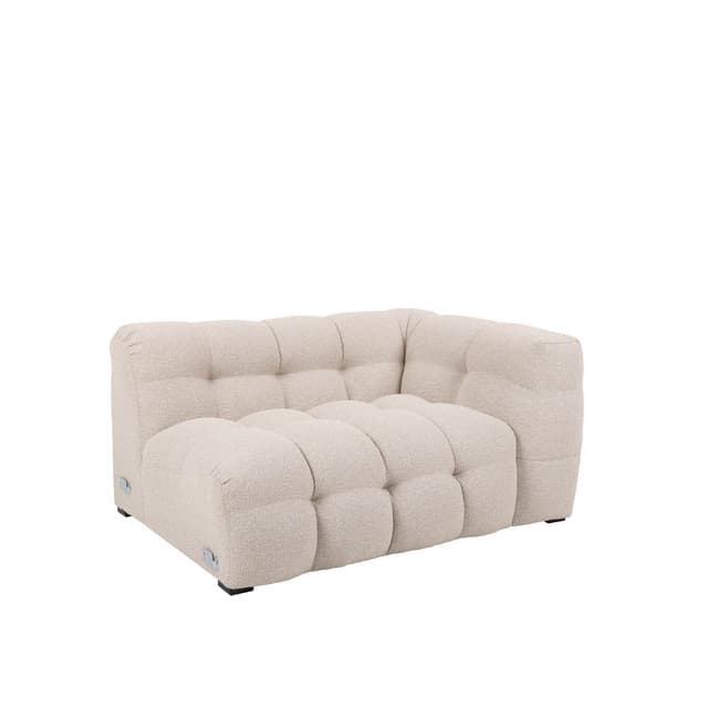 Billie 1.5-istuttava Sivumoduuli Oikea Käsinoja Beige Bouclé 141cm