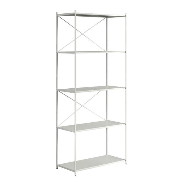 Arturo 5-Tier Hylly Vaaleanharmaa 75x175